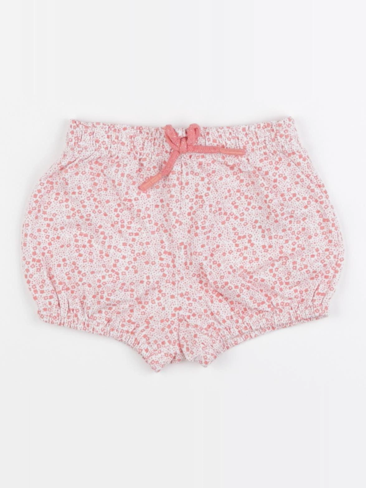 Vertbaudet - bloomer blanc, rose - 12 mois