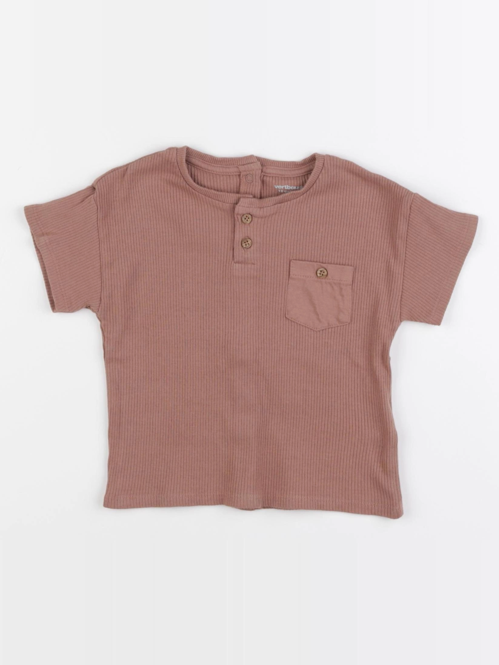 Vertbaudet - tee-shirt marron - 18 mois