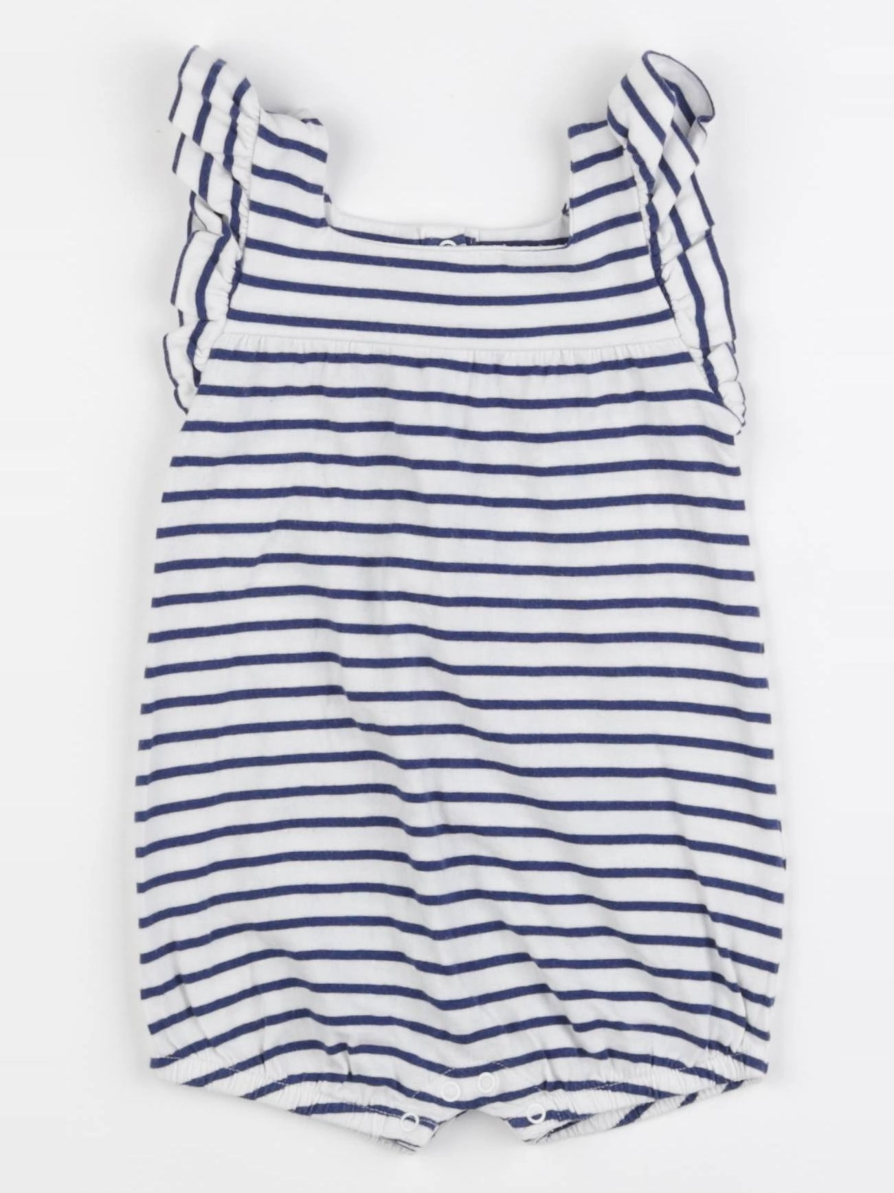 Vertbaudet - combinaison blanc, bleu - 12 mois