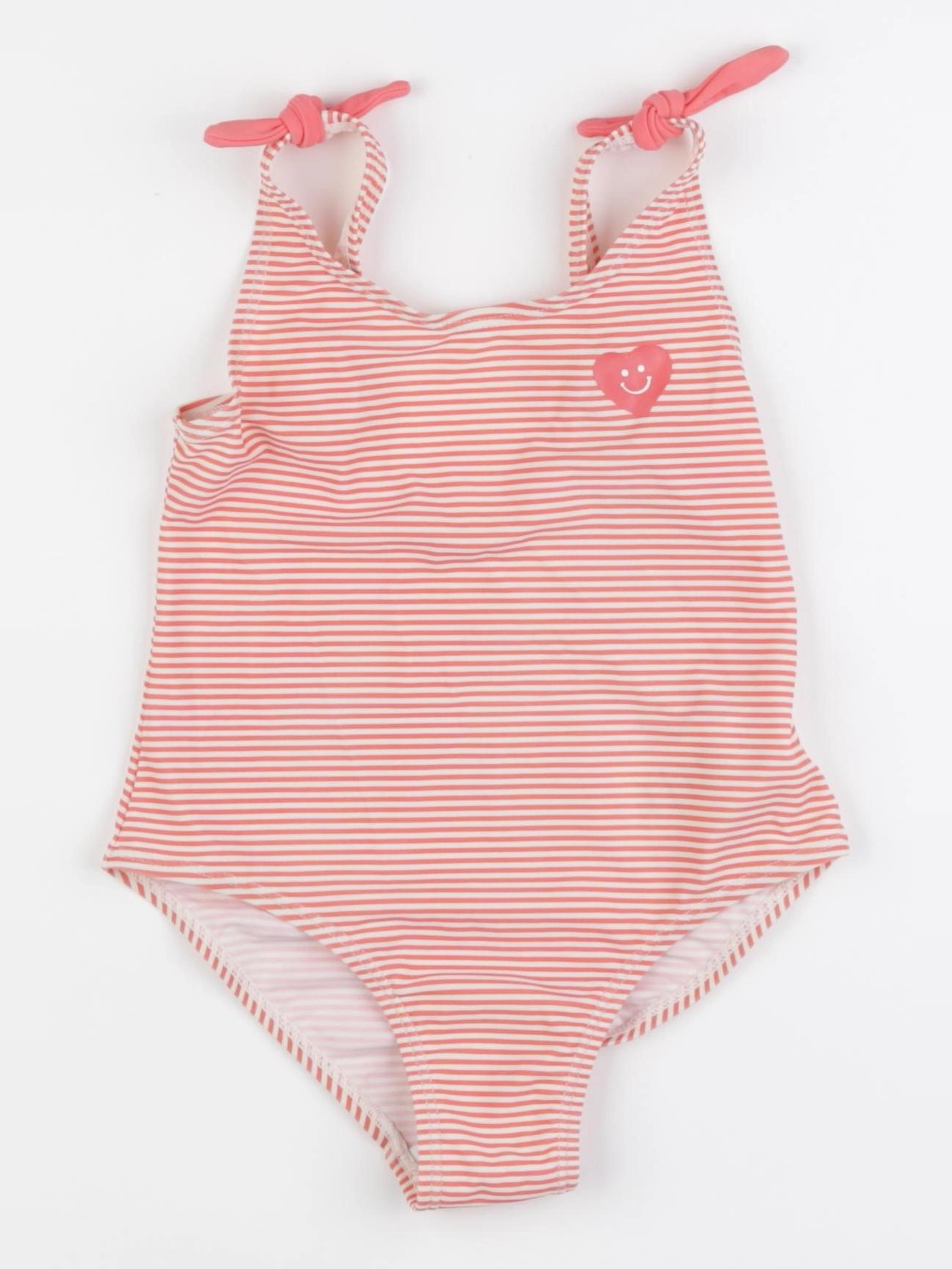 Vertbaudet - maillot de bain blanc, rose - 4 ans