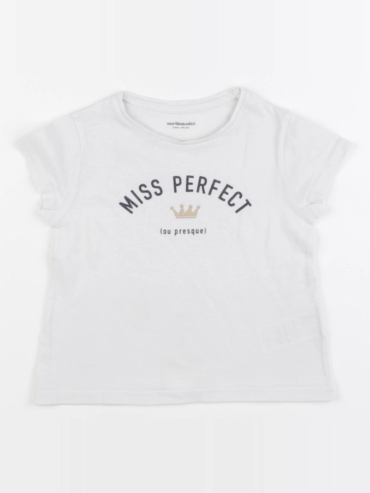 Vertbaudet - tee-shirt blanc - 3 ans