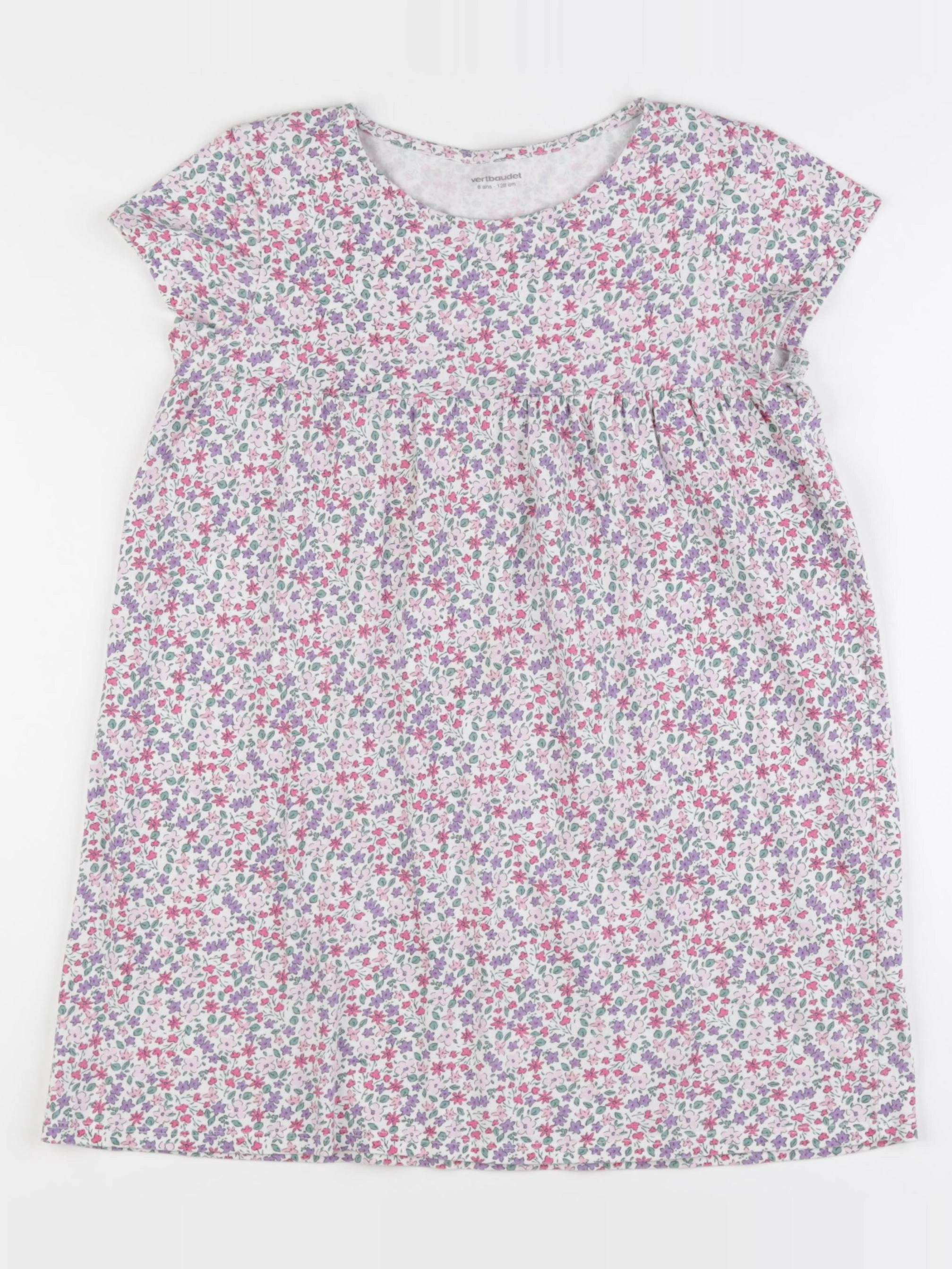 Vertbaudet - robe rose, violet - 8 ans