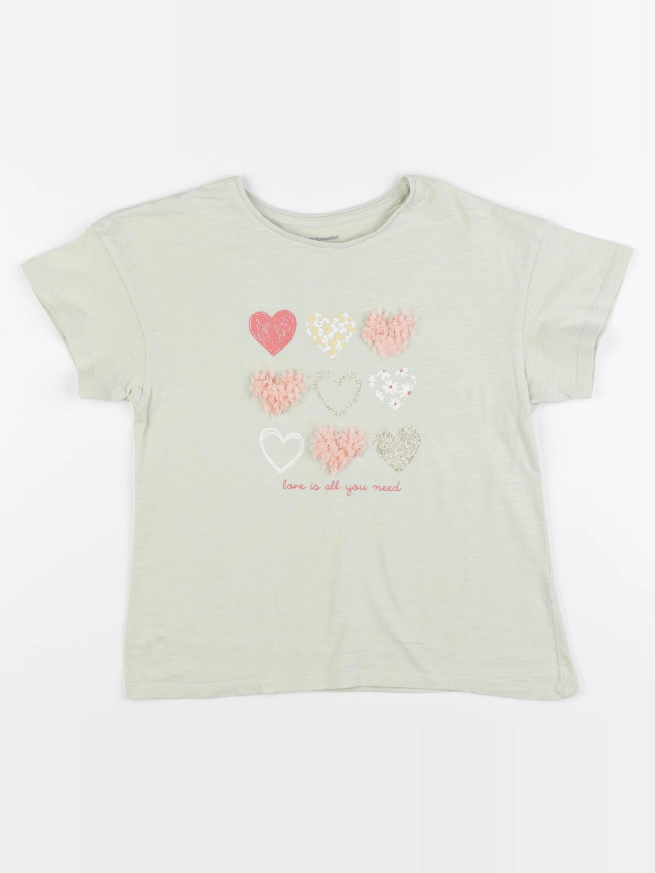 Vertbaudet - tee-shirt vert - 8 ans