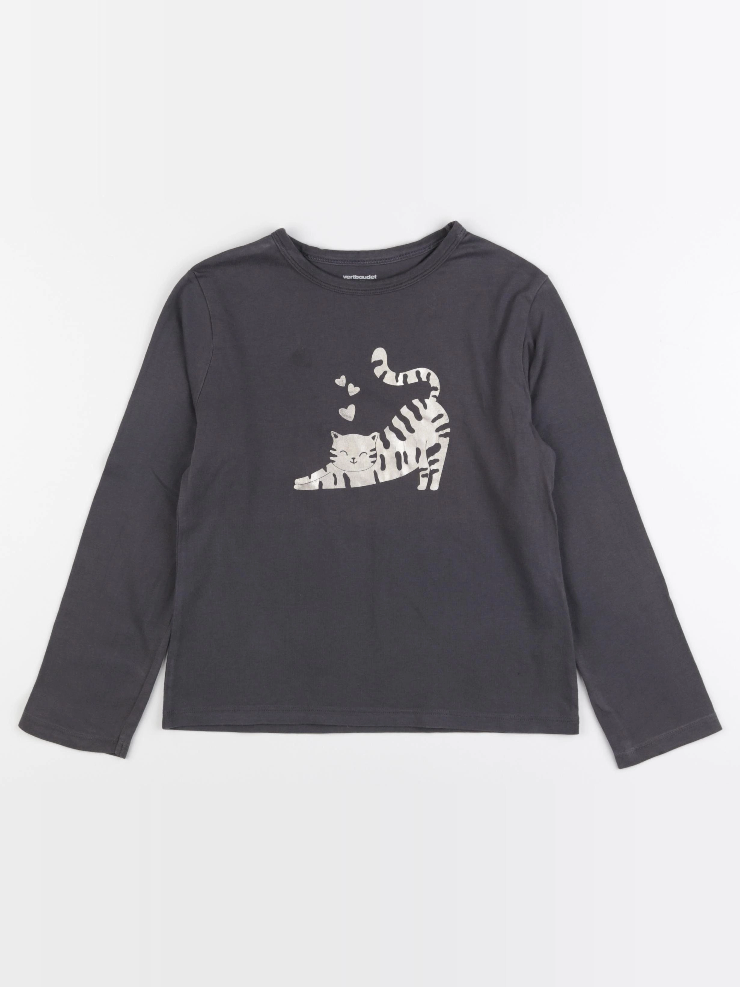 Vertbaudet - tee-shirt gris - 8 ans