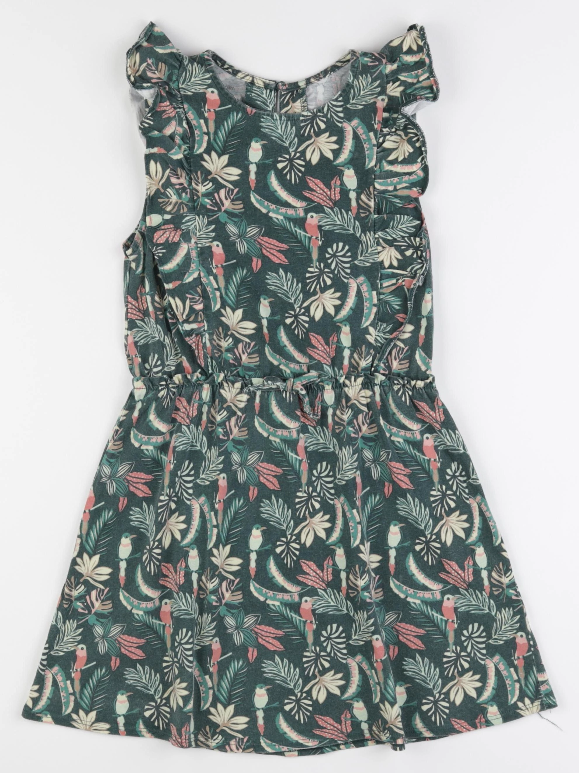 Vertbaudet - robe vert - 8 ans