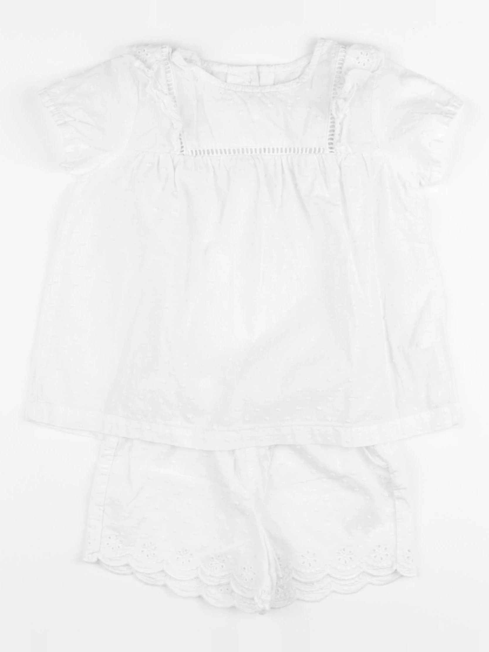 Vertbaudet - pyjama coton blanc - 4 ans