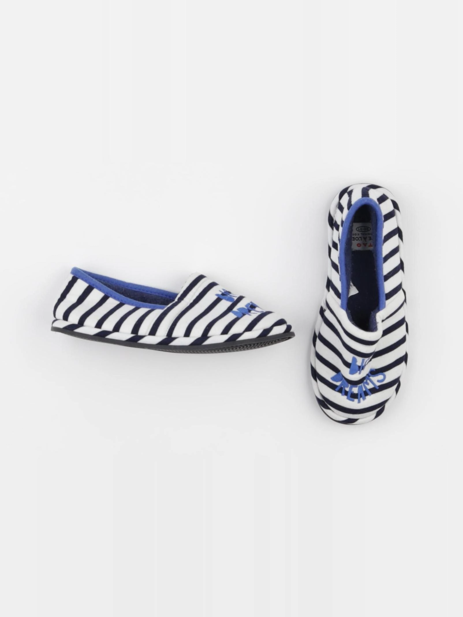 Tape à l'oeil - chaussons bleu, blanc - pointure 30/31