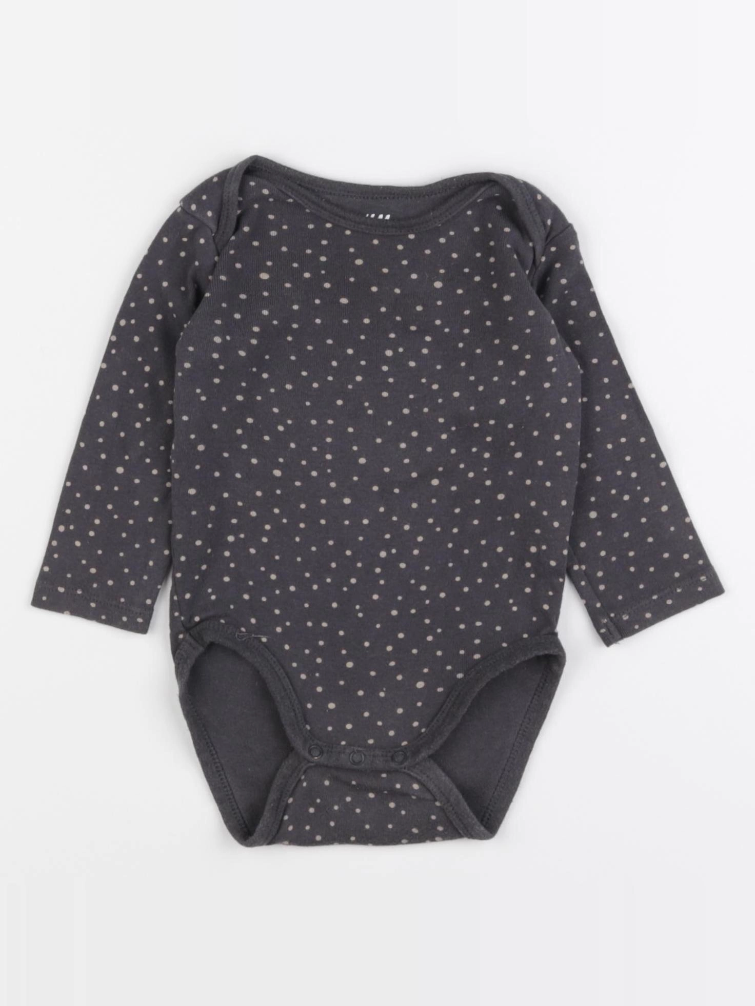 H&M - body gris - 3/6 mois