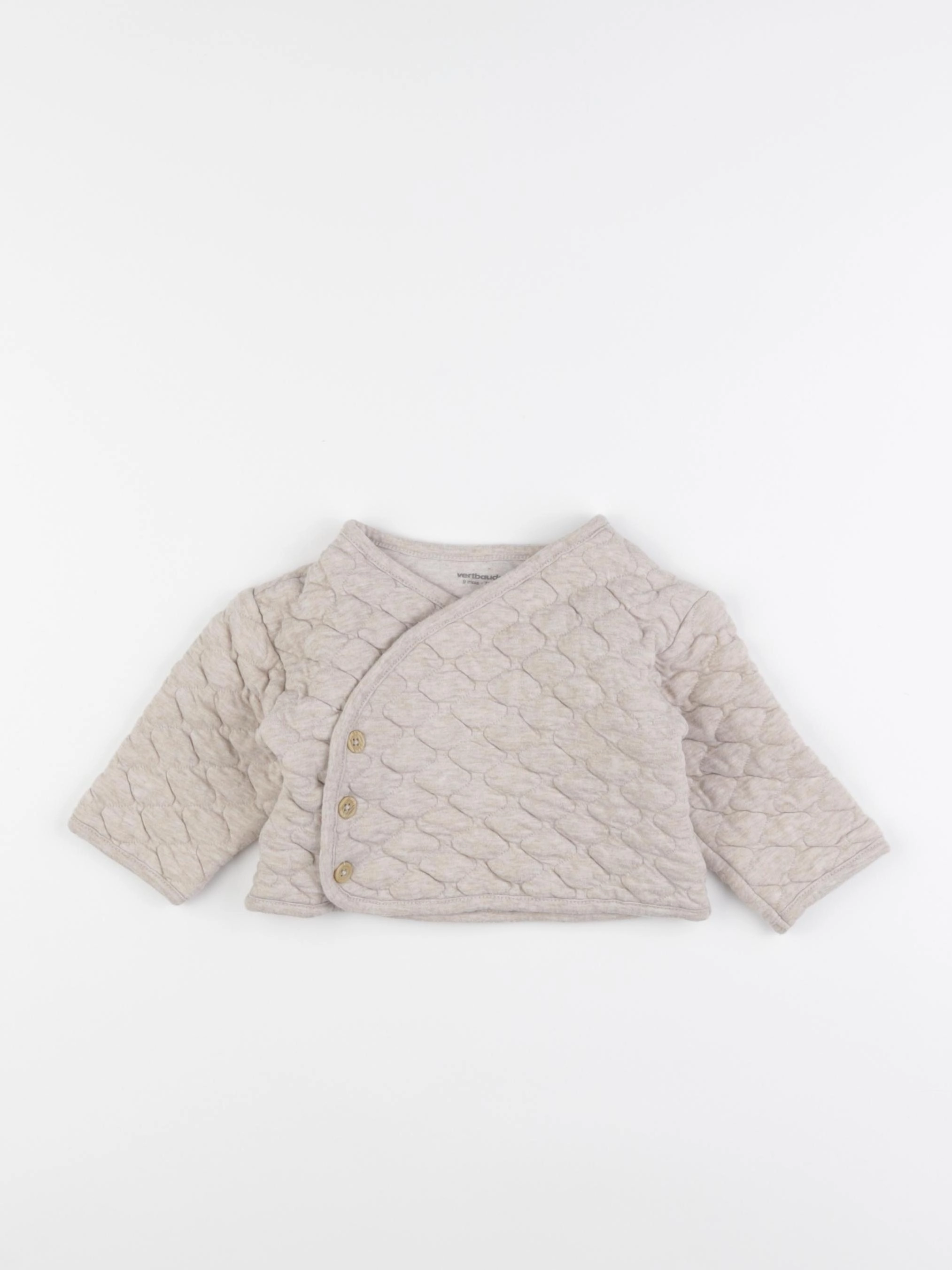 Vertbaudet - sweat beige - 9 mois
