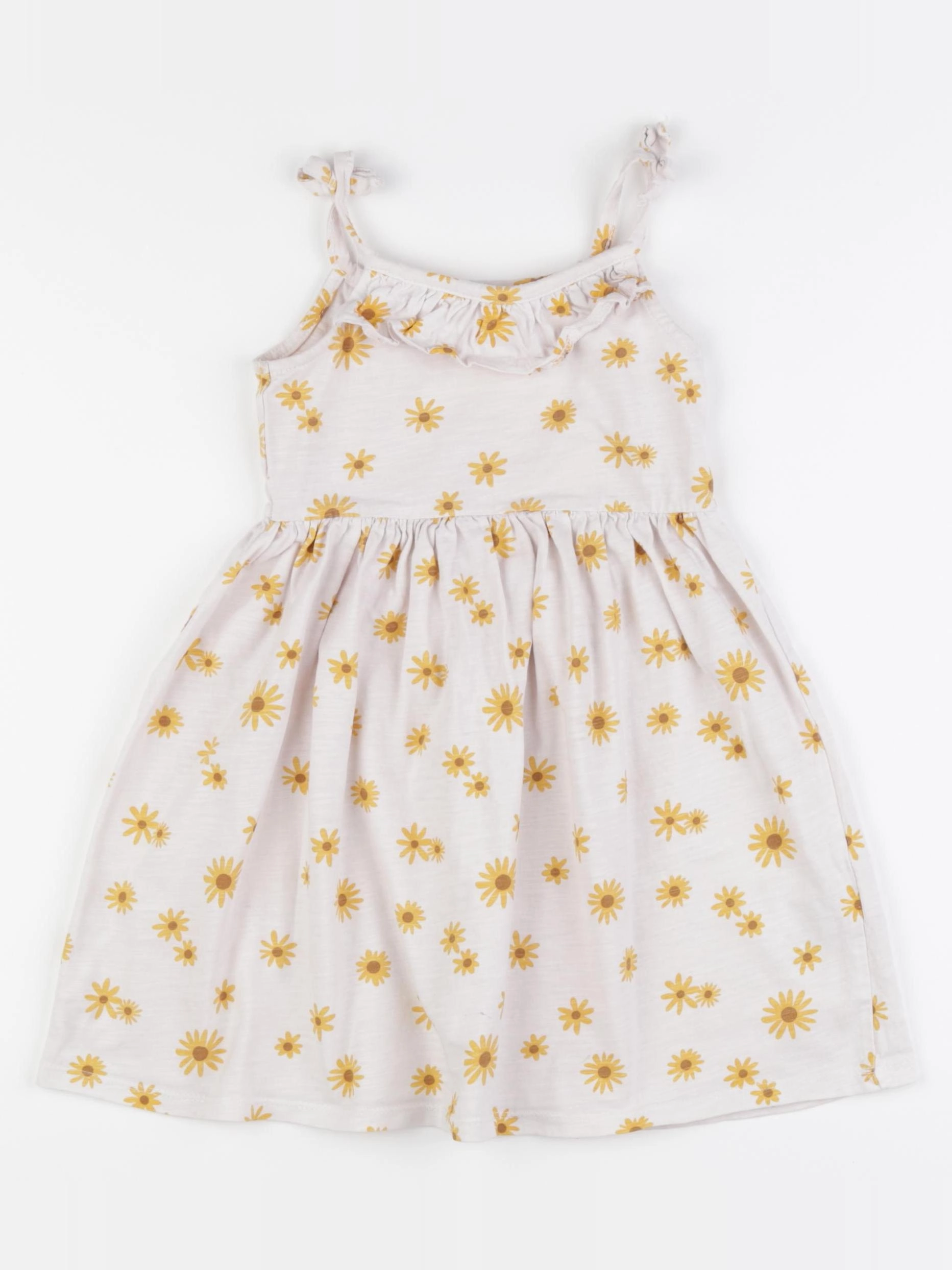 Vertbaudet - robe beige, jaune - 4 ans