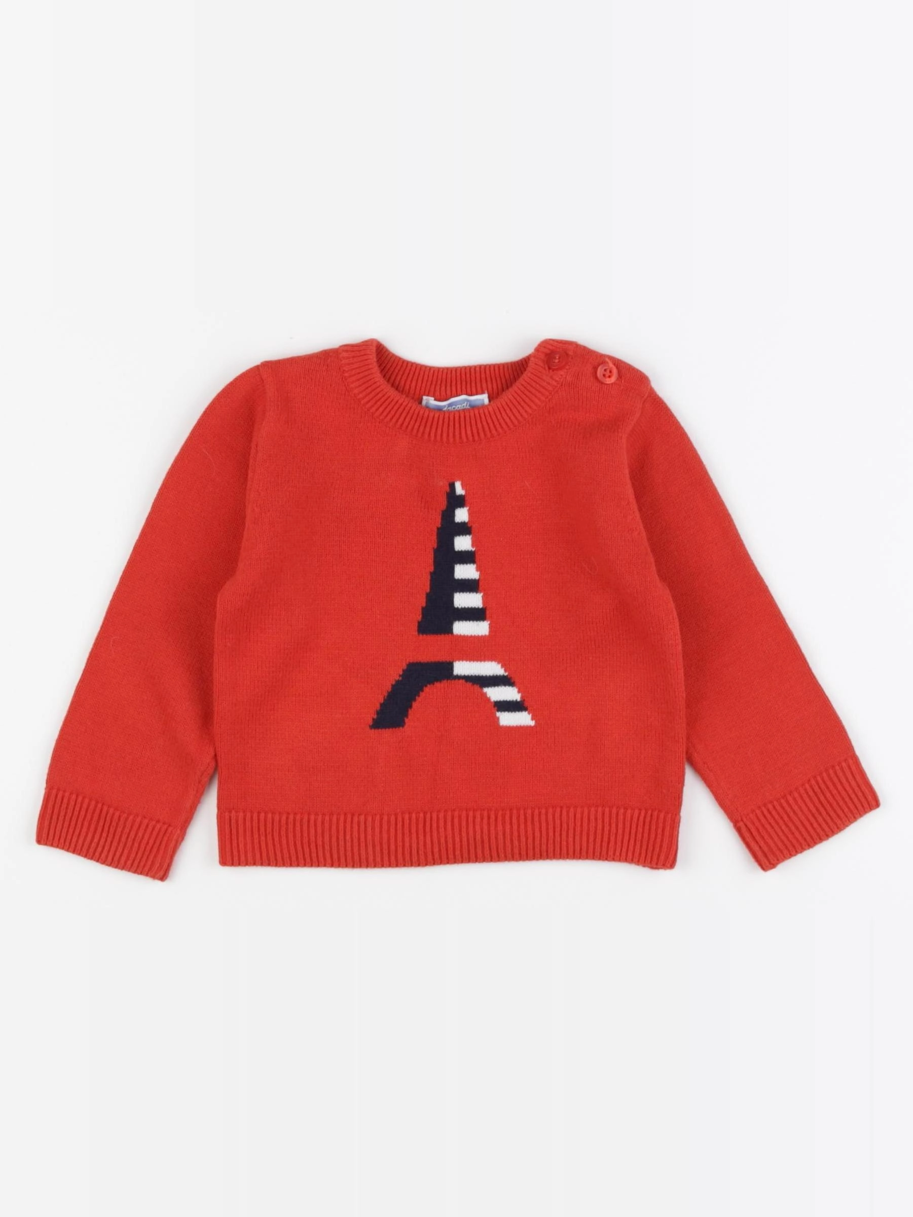Jacadi - pull orange - 12 mois