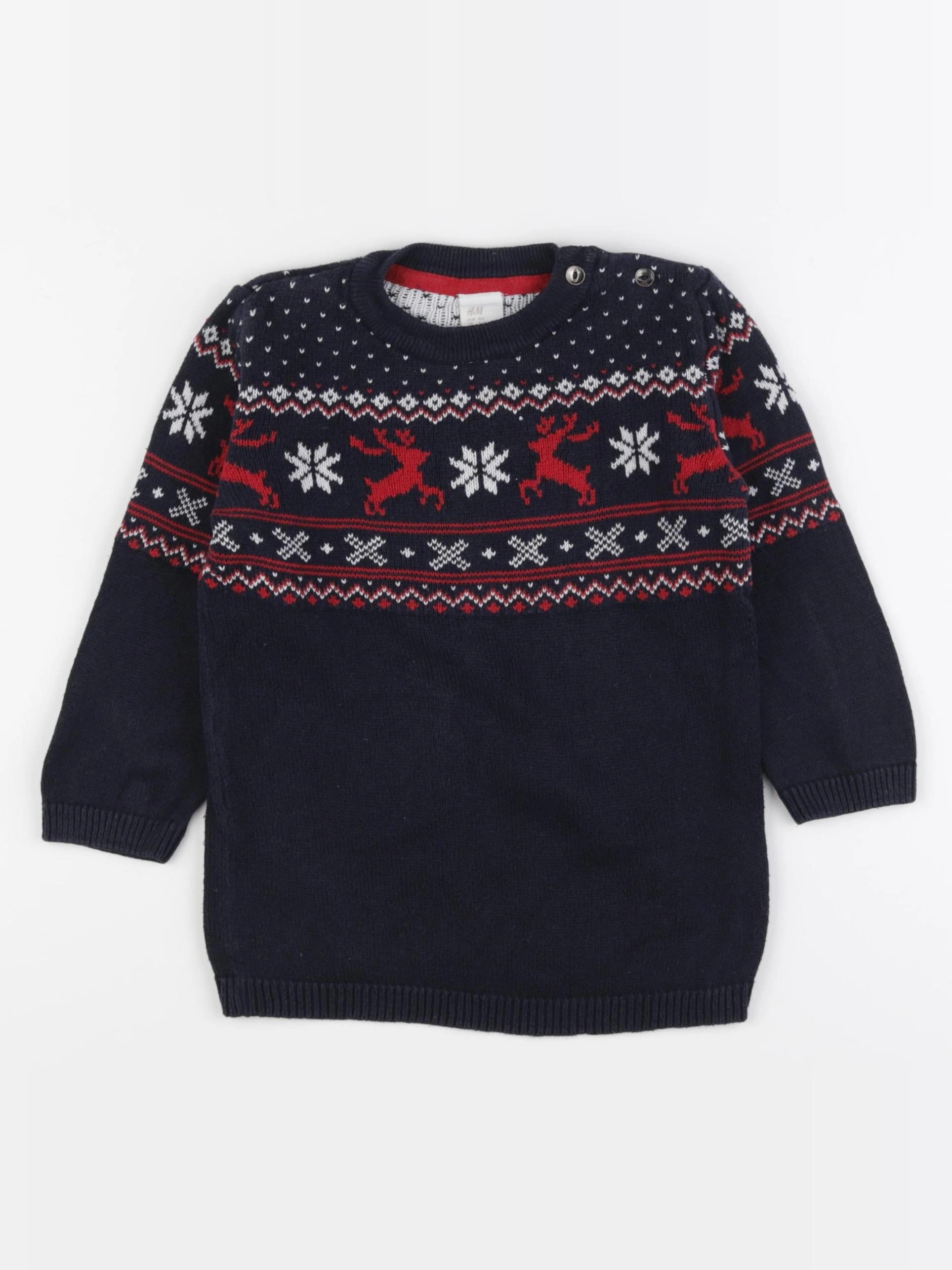 H&M - pull bleu - 3/4 ans