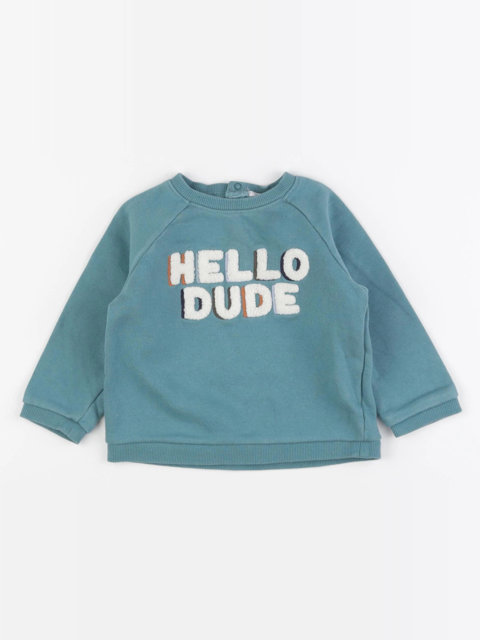 Boutchou - sweat bleu - 2 ans