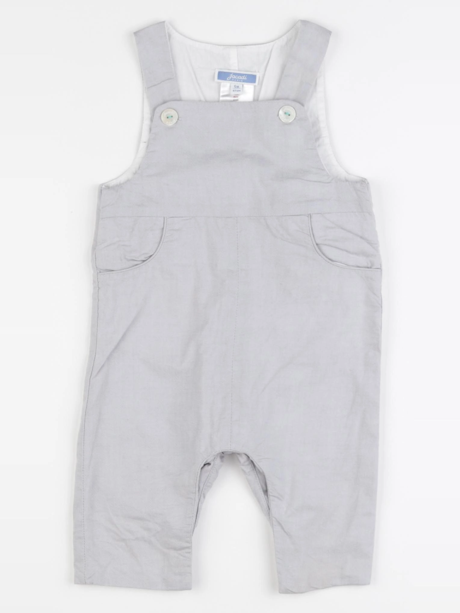 Jacadi - salopette gris - 6 mois