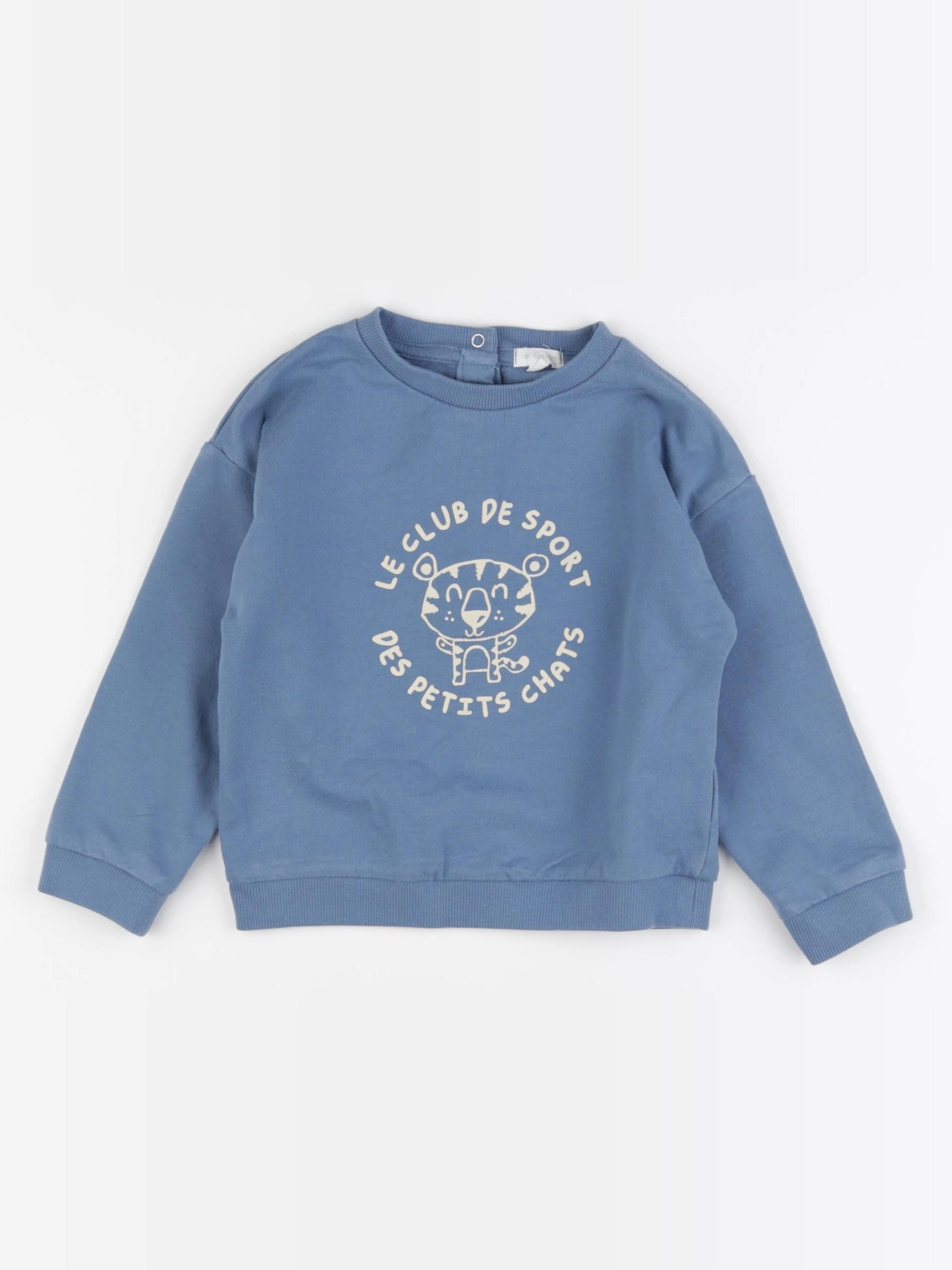 Vertbaudet - sweat bleu - 3 ans