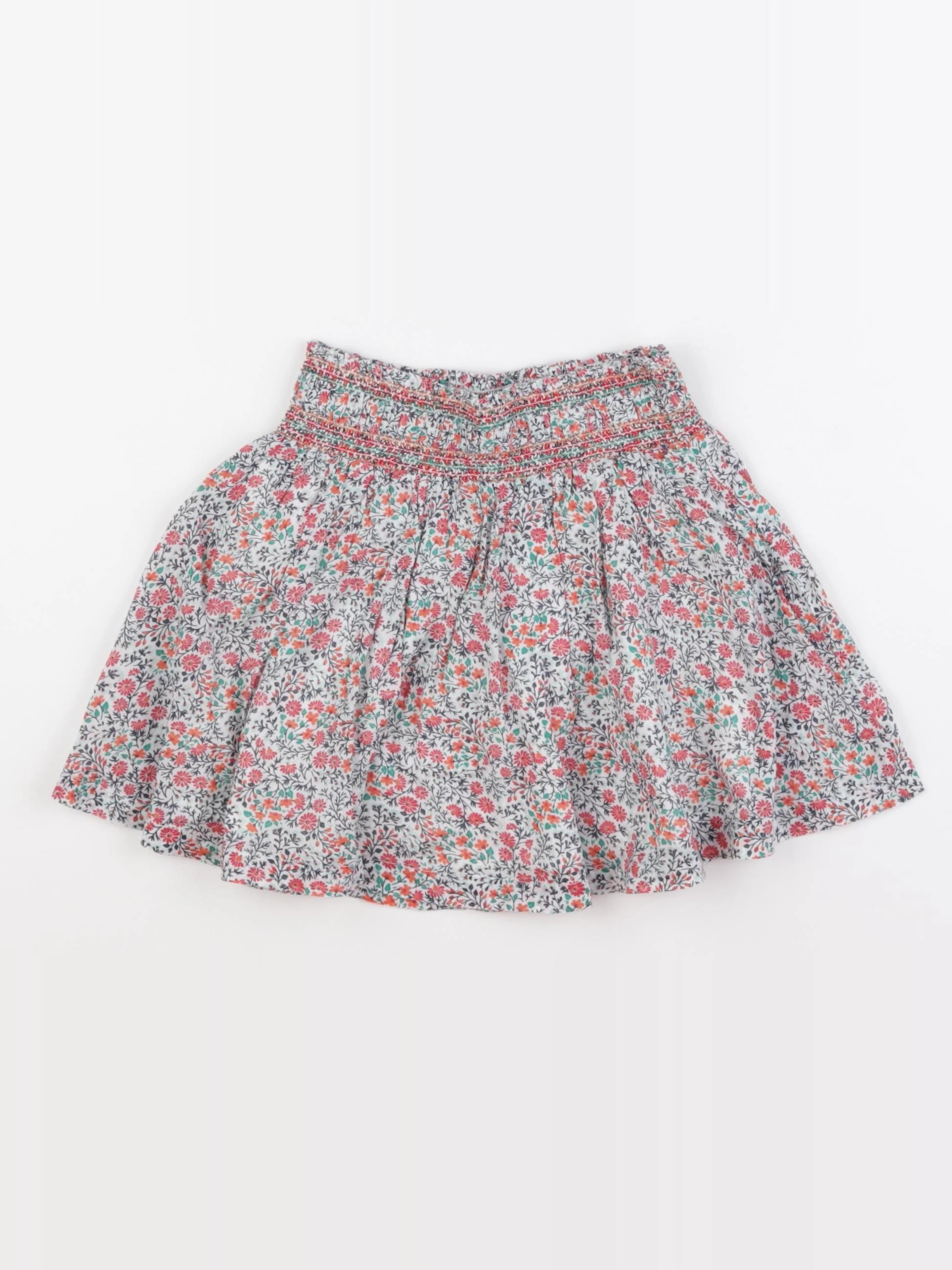 Monoprix - jupe rouge, vert - 4 ans
