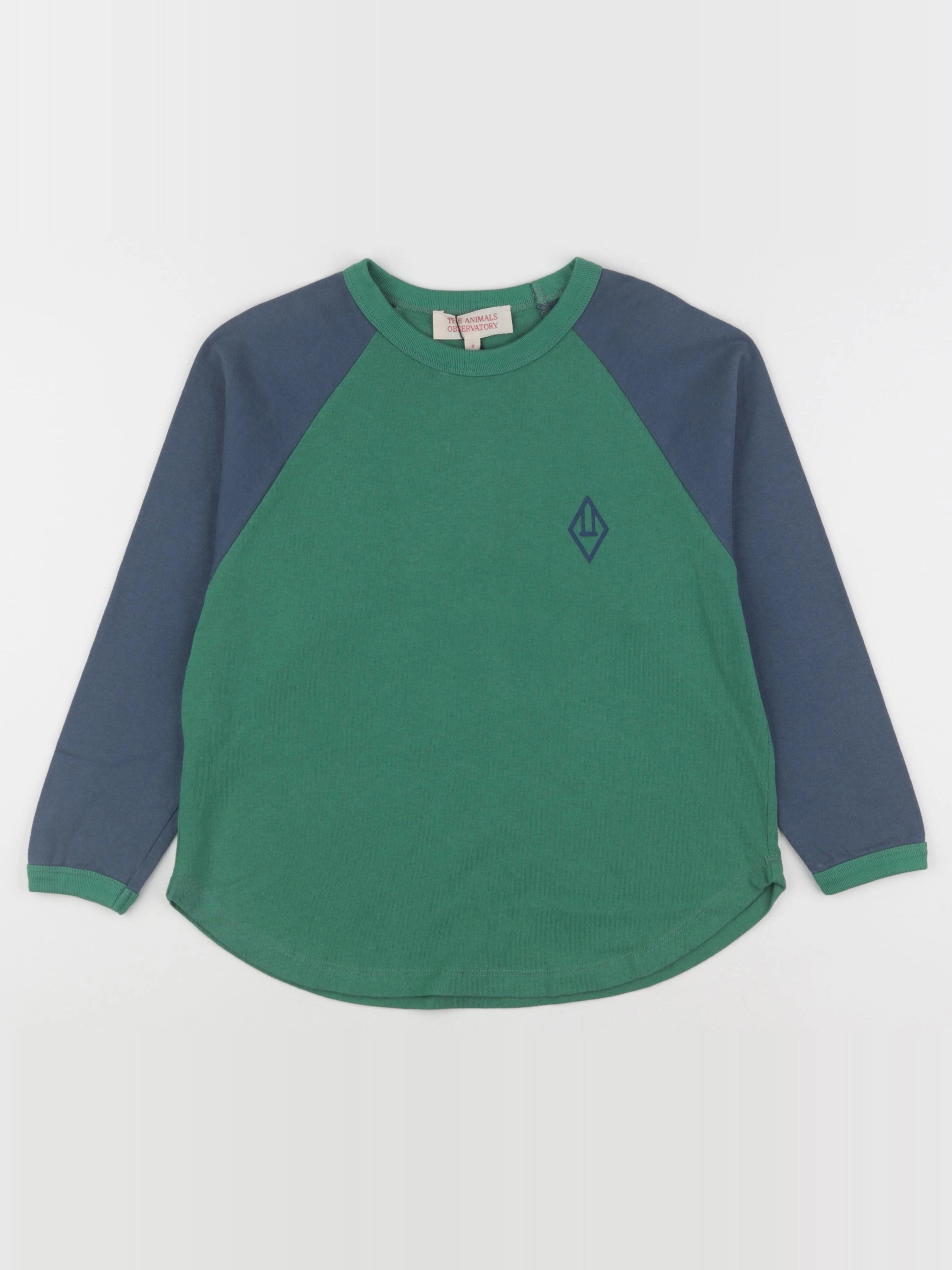 The animals observatory - tee-shirt imprimé au dos vert, bleu - 8 ans