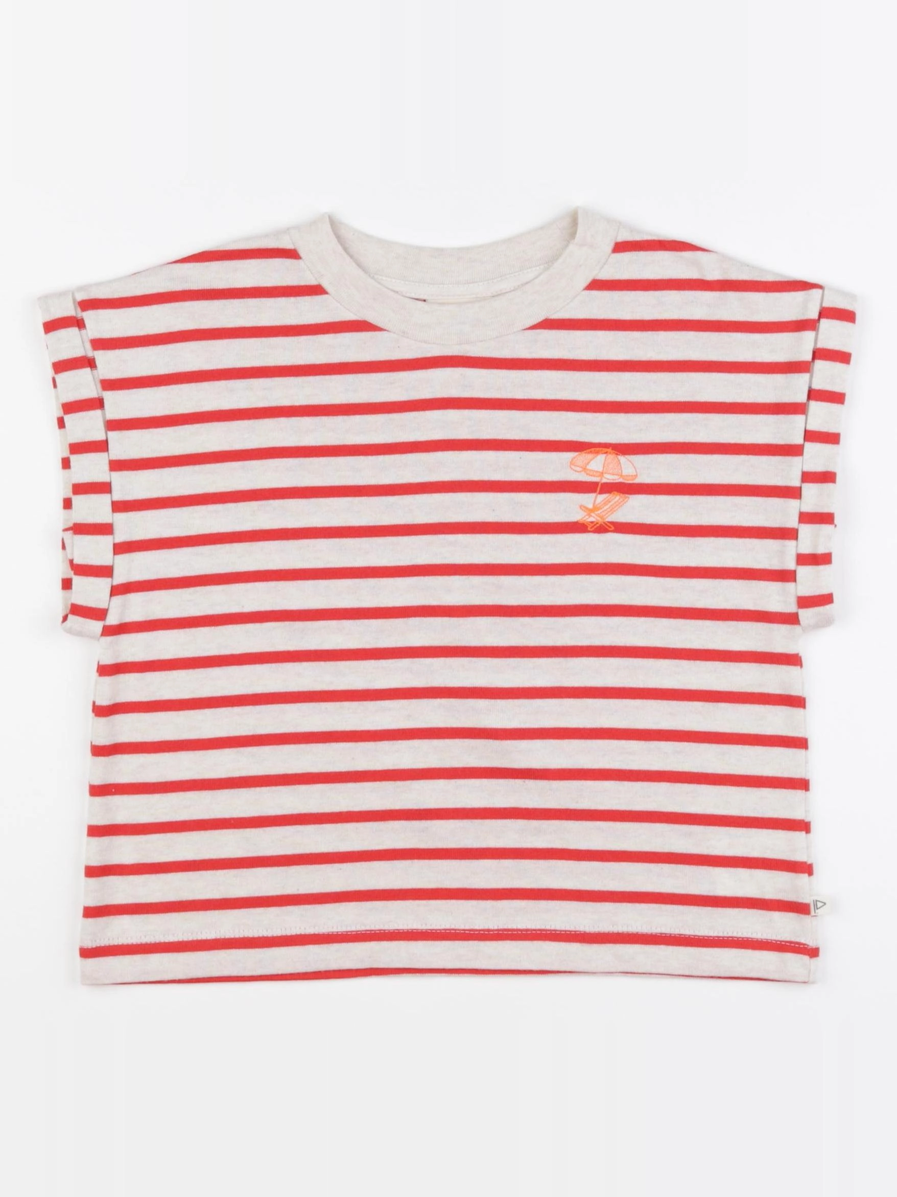 Arsène et les pipelettes - tee-shirt rouge, beige - 6 ans