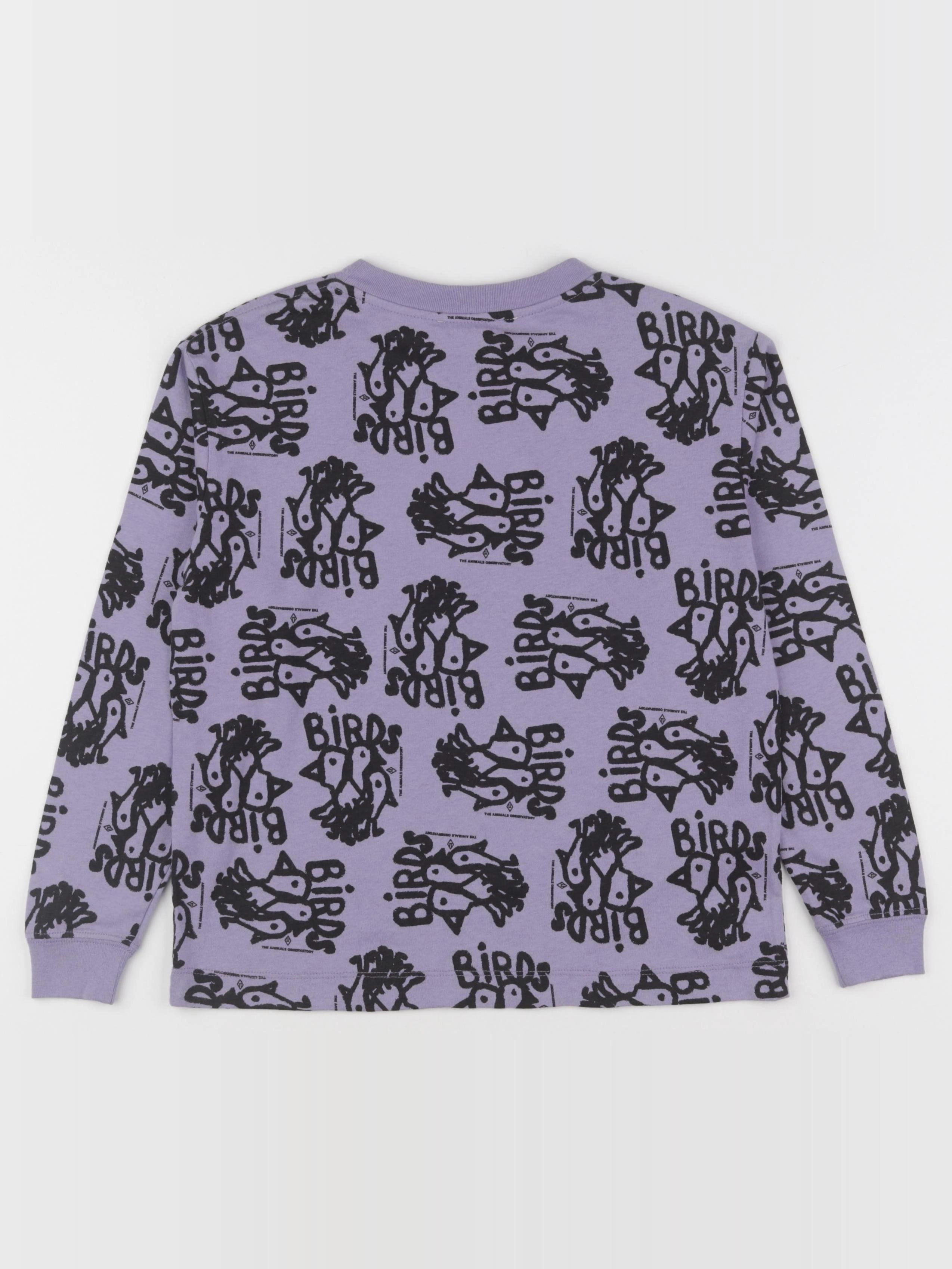 The animals observatory - tee-shirt violet, noir - 8 ans