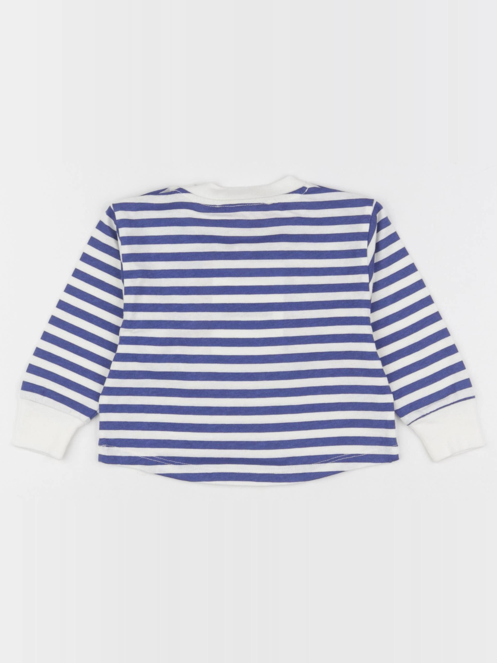 The animals observatory - tee-shirt bleu, blanc - 6 mois