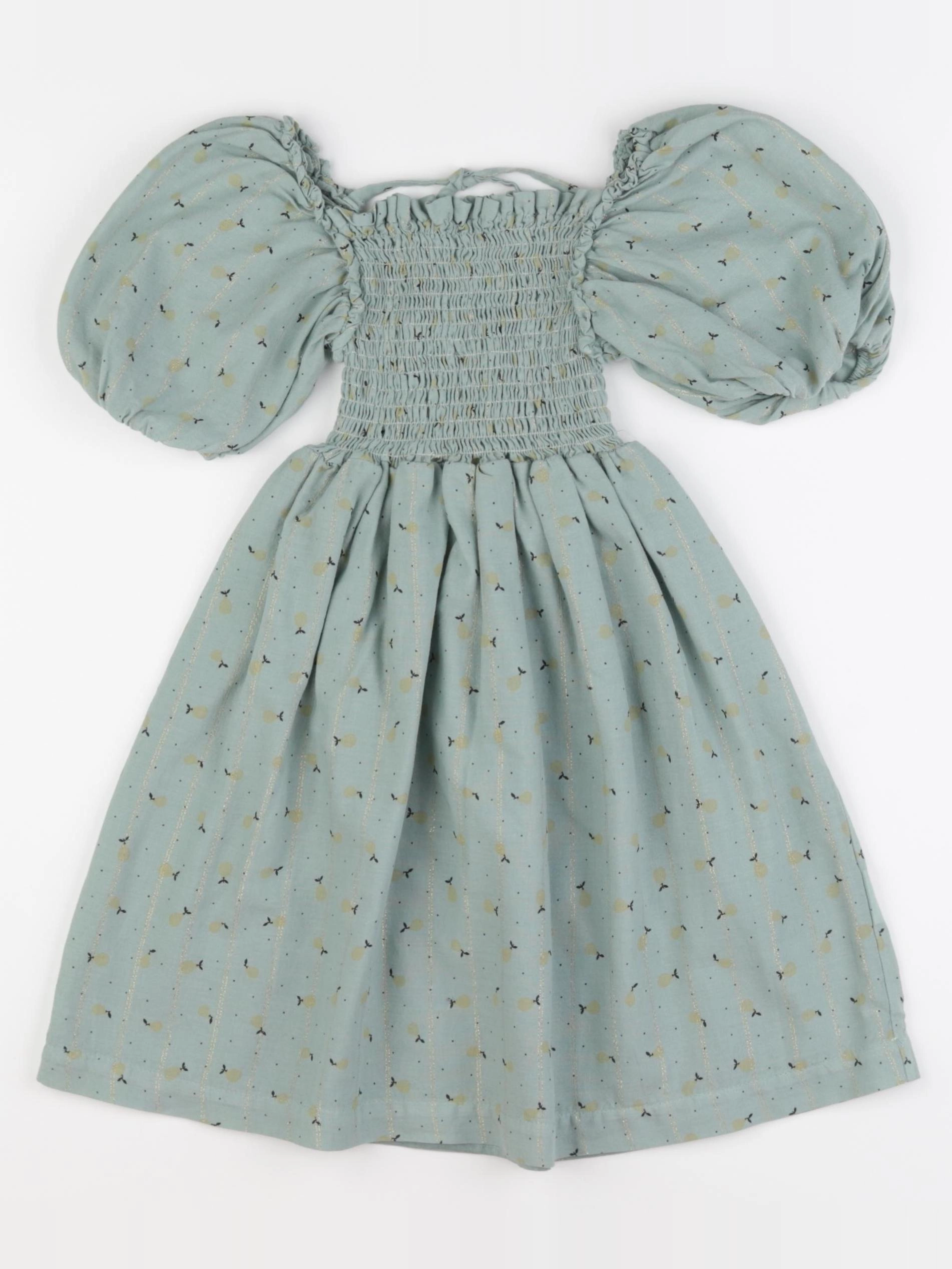 Buho - robe vert, or - 4 ans