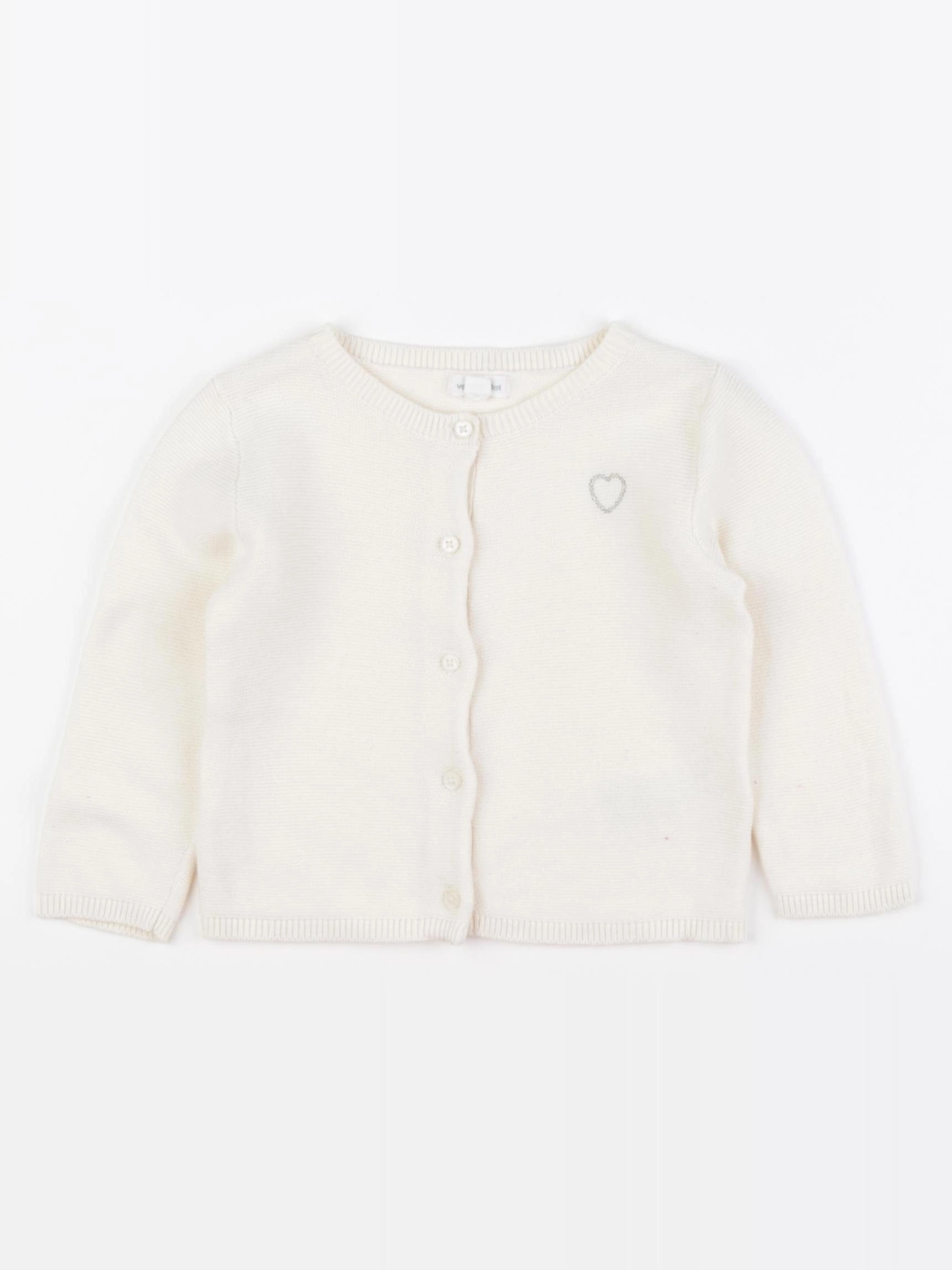 Vertbaudet - gilet beige, or - 18 mois