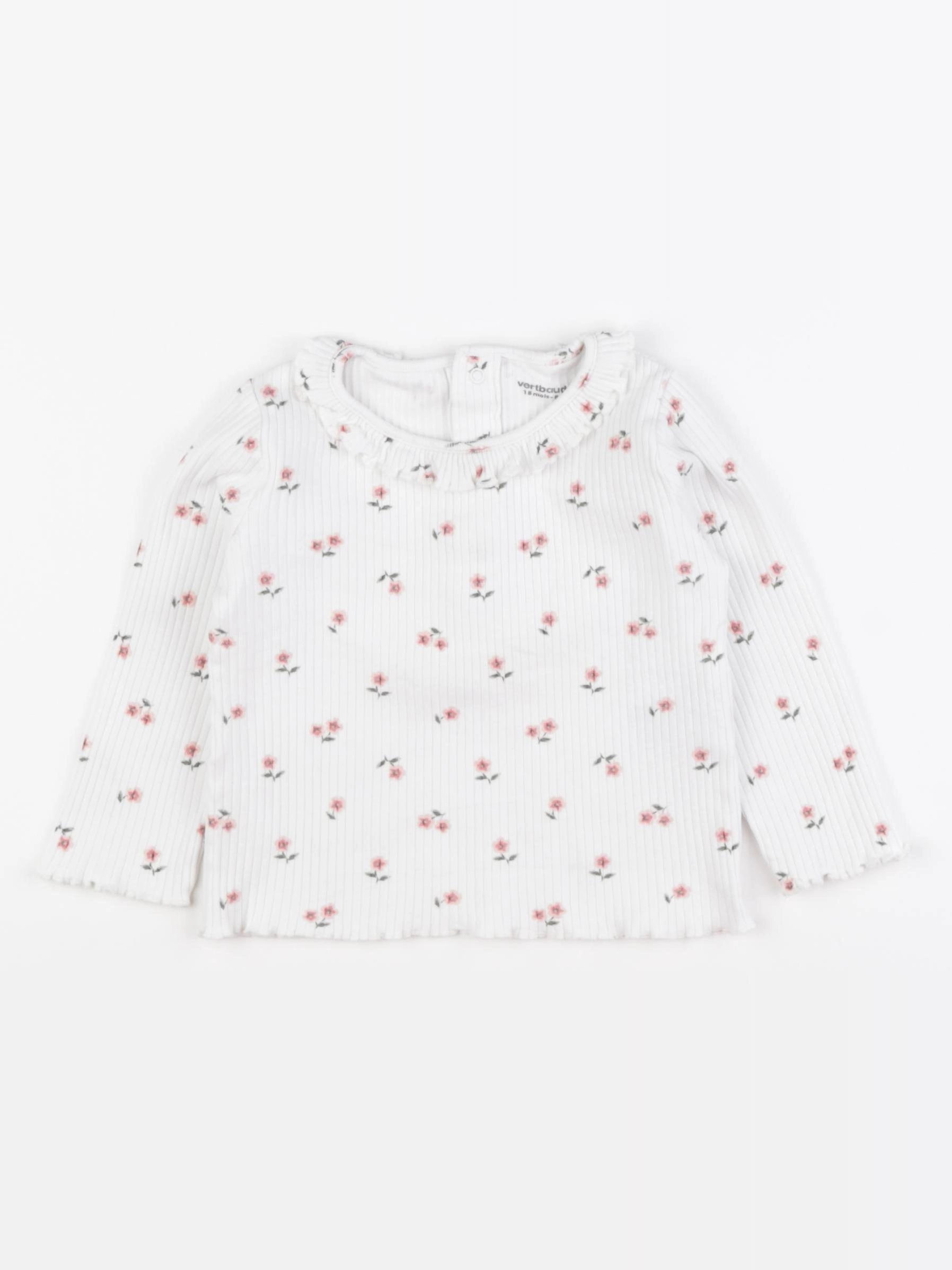 Vertbaudet - tee-shirt blanc - 18 mois