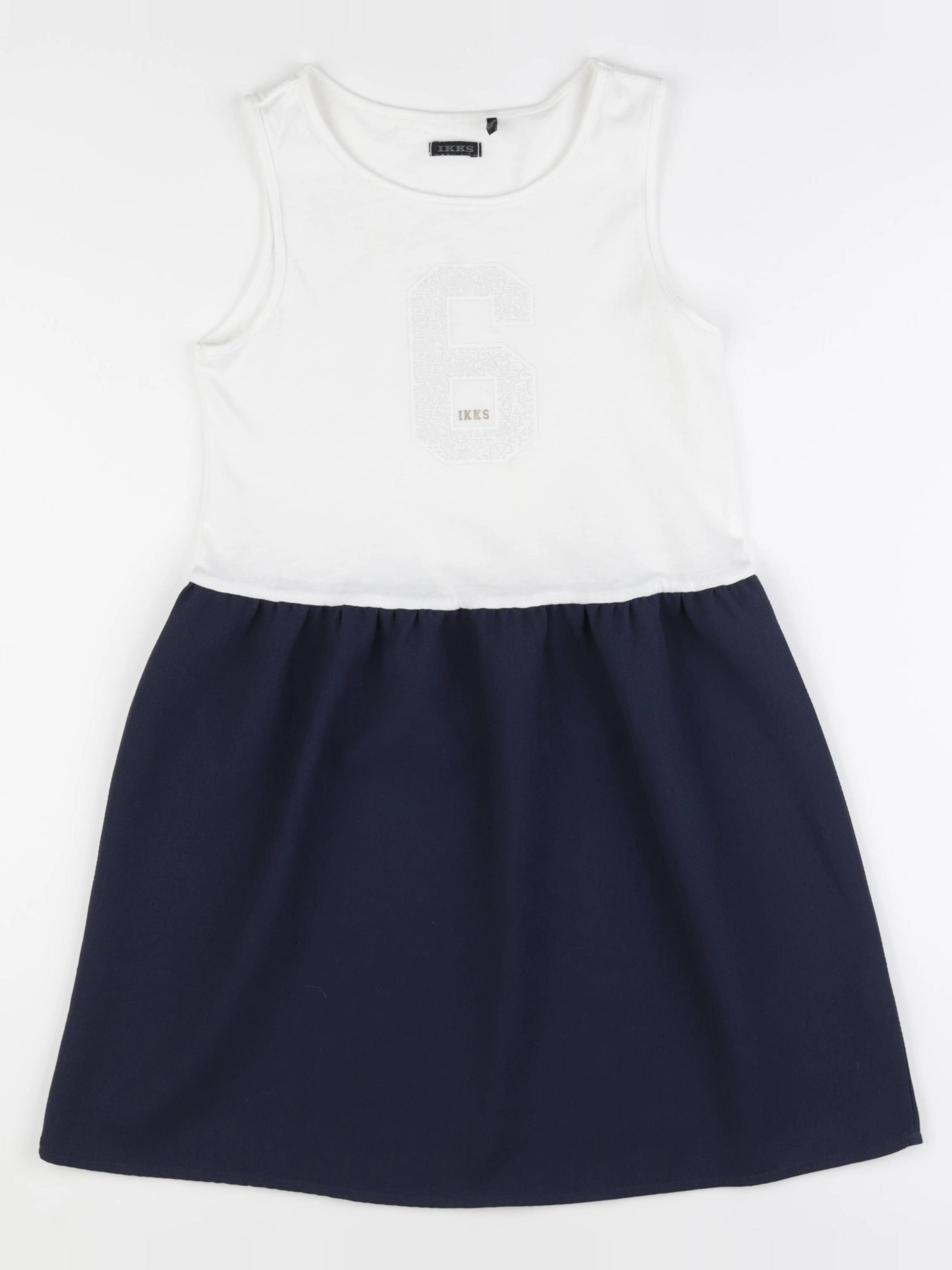 IKKS - robe bleu, blanc - 10 ans