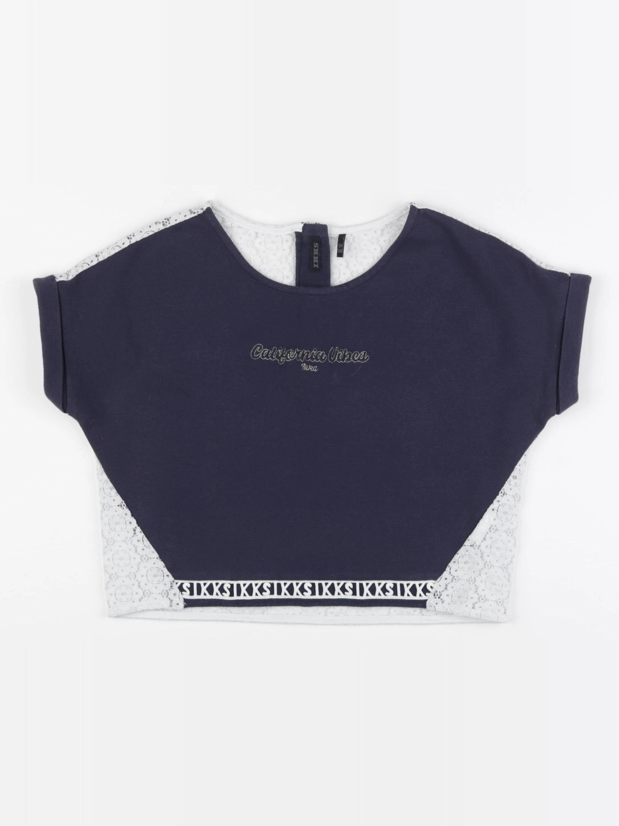 IKKS - tee-shirt bleu, or - 10 ans