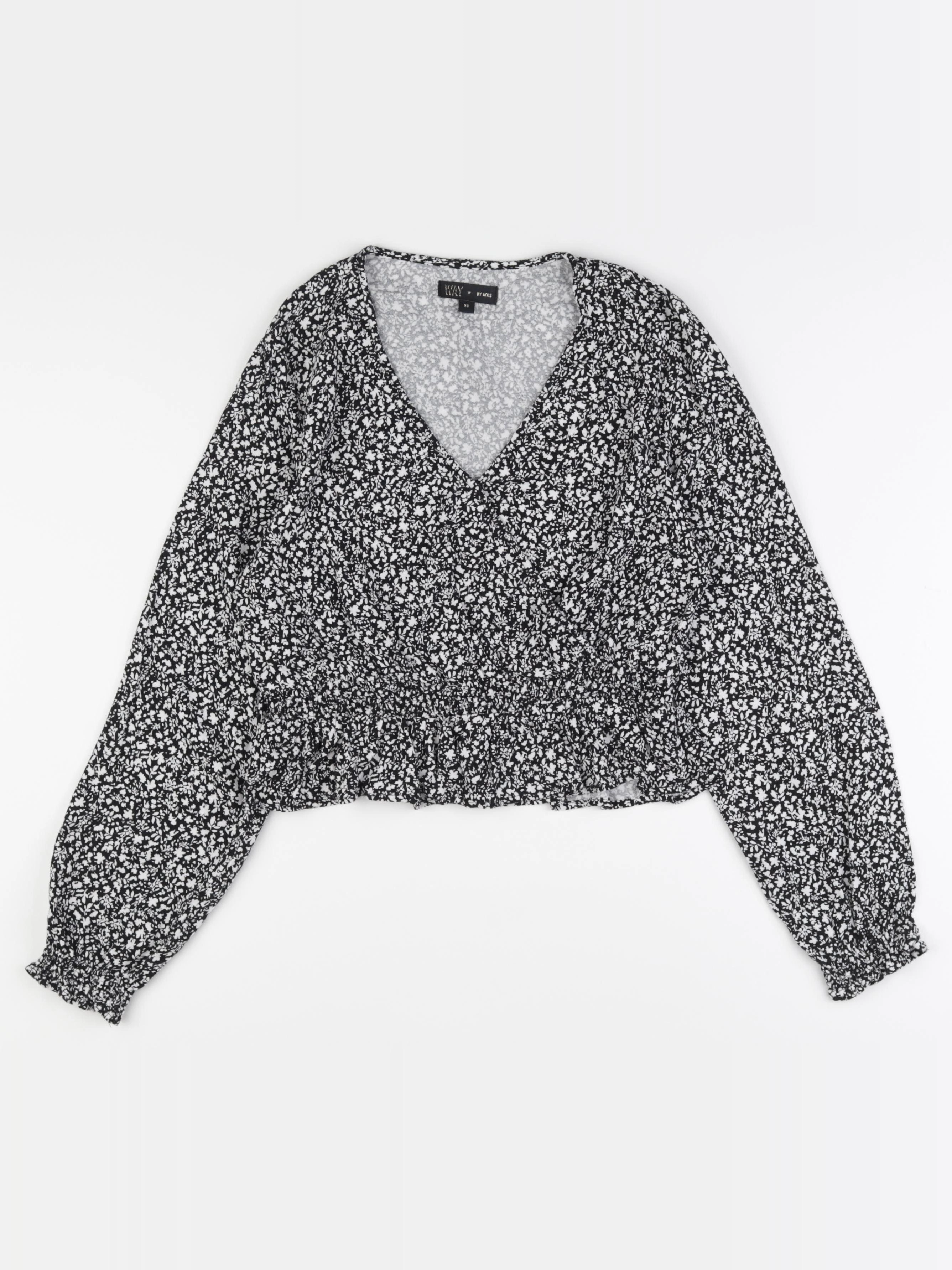 IKKS - blouse blanc, noir - 12 ans