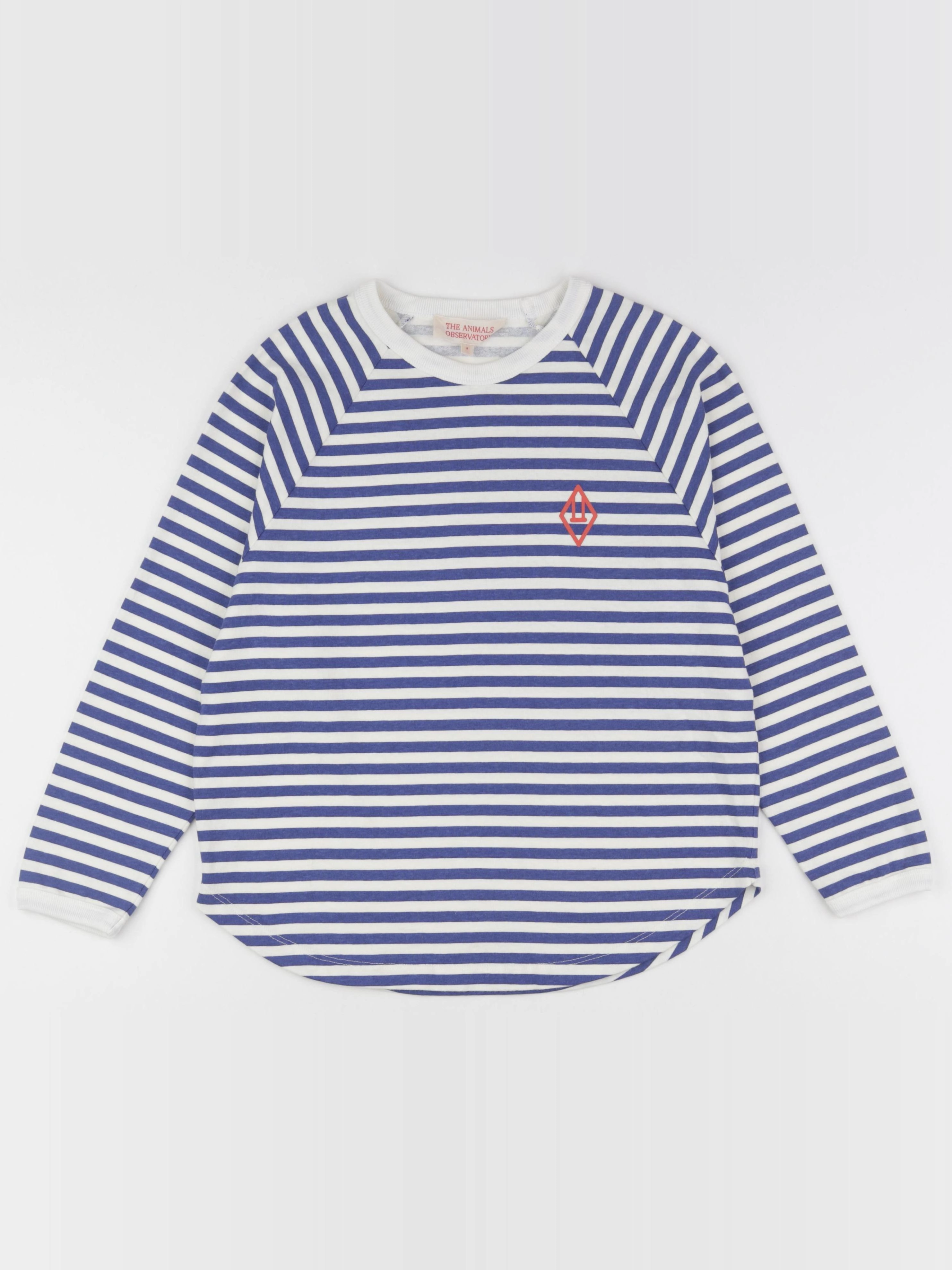 The animals observatory - tee-shirt imprimé au dos bleu, blanc - 8 ans