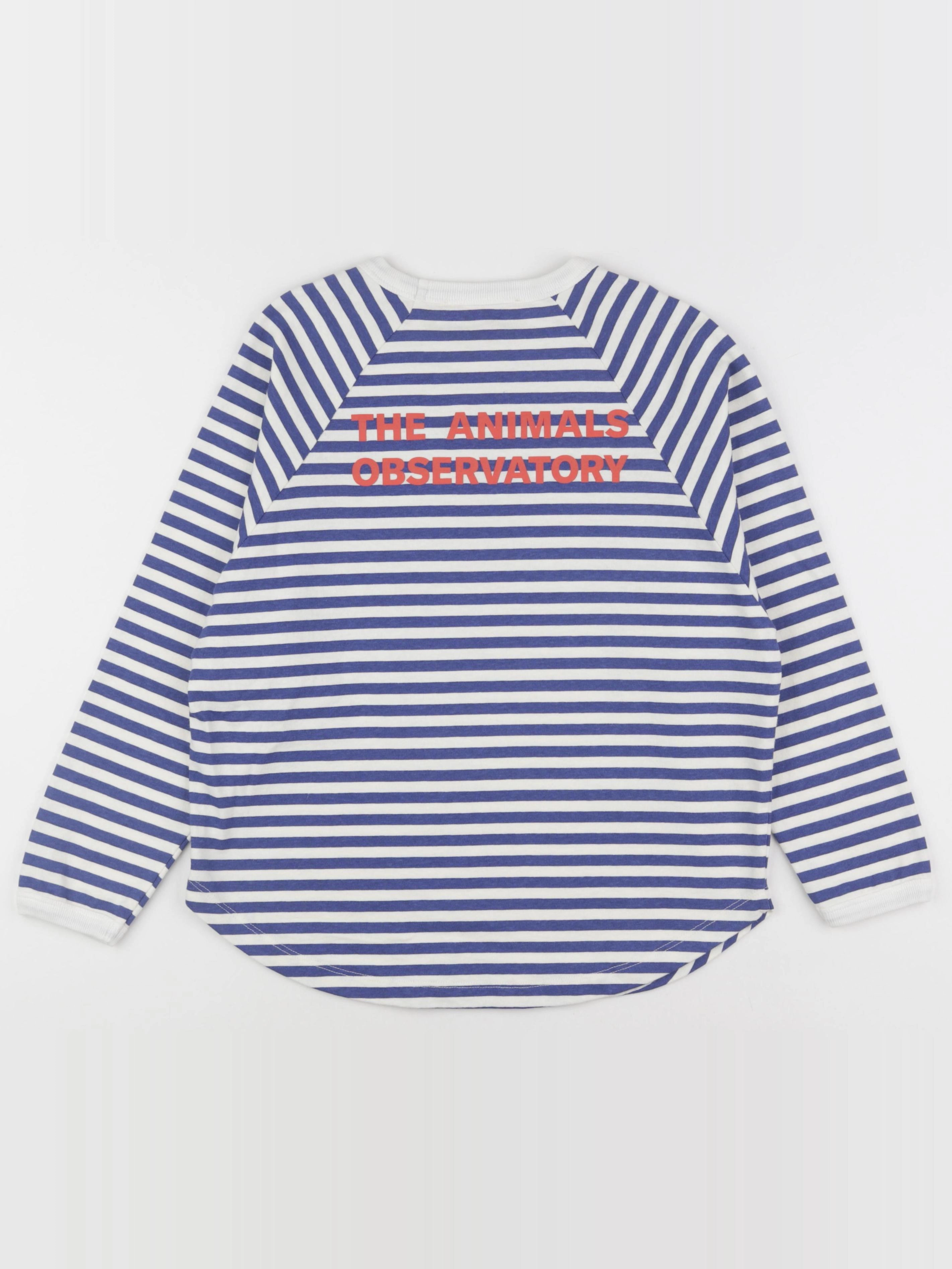 The animals observatory - tee-shirt imprimé au dos bleu, blanc - 8 ans