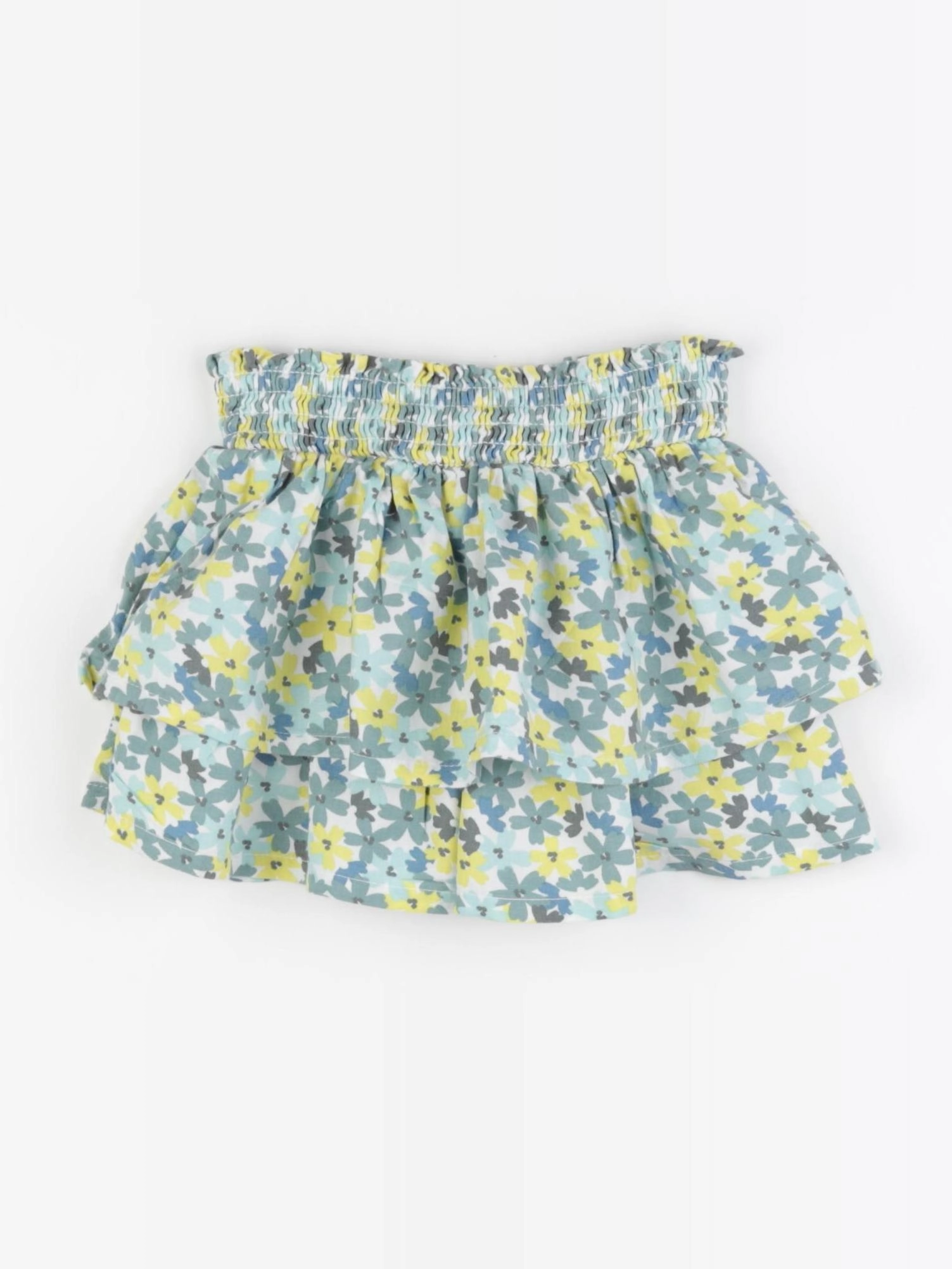 Okaidi - jupe blanc, bleu, jaune, vert - 3 ans