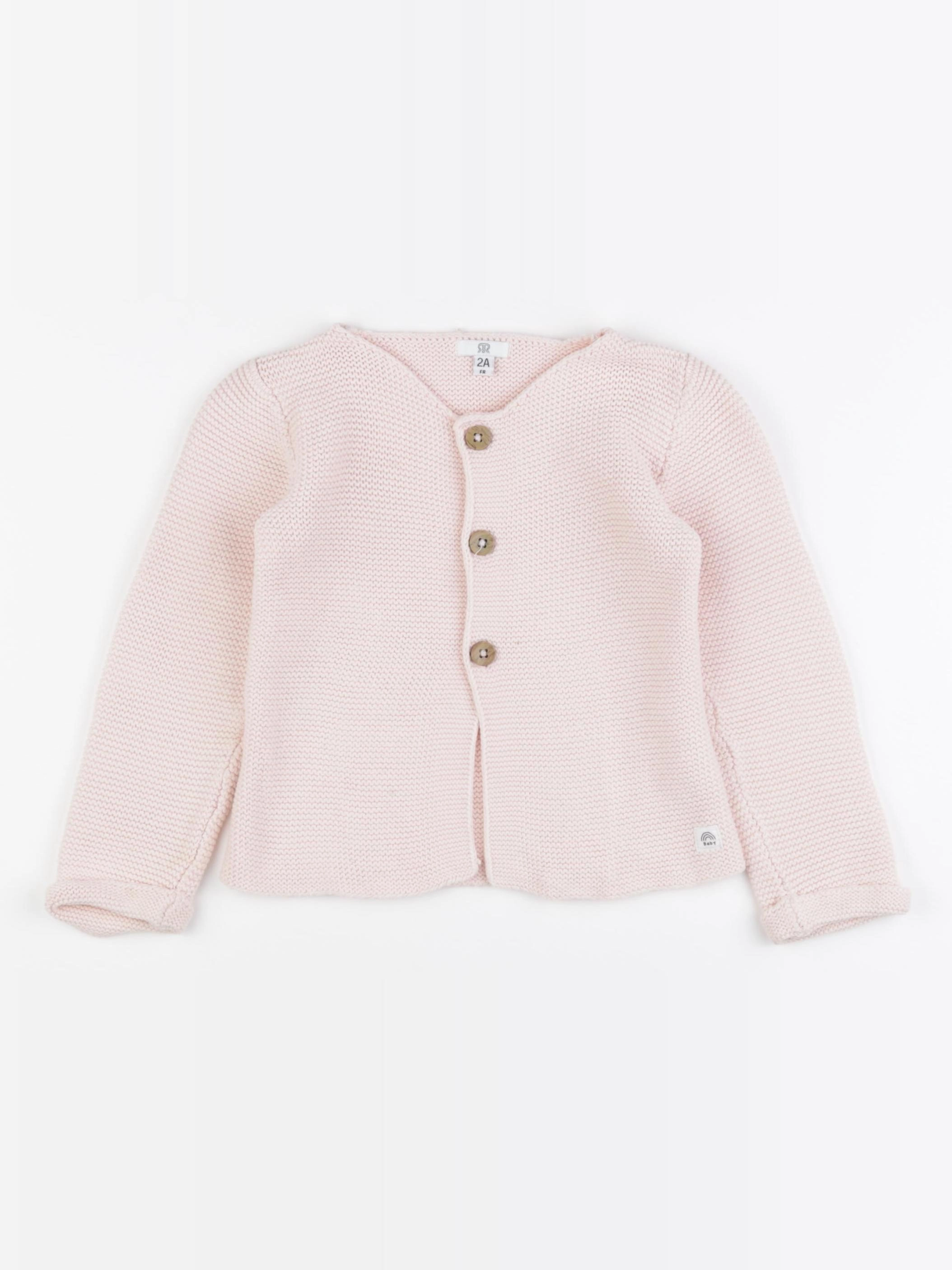 La Redoute - gilet rose - 2 ans