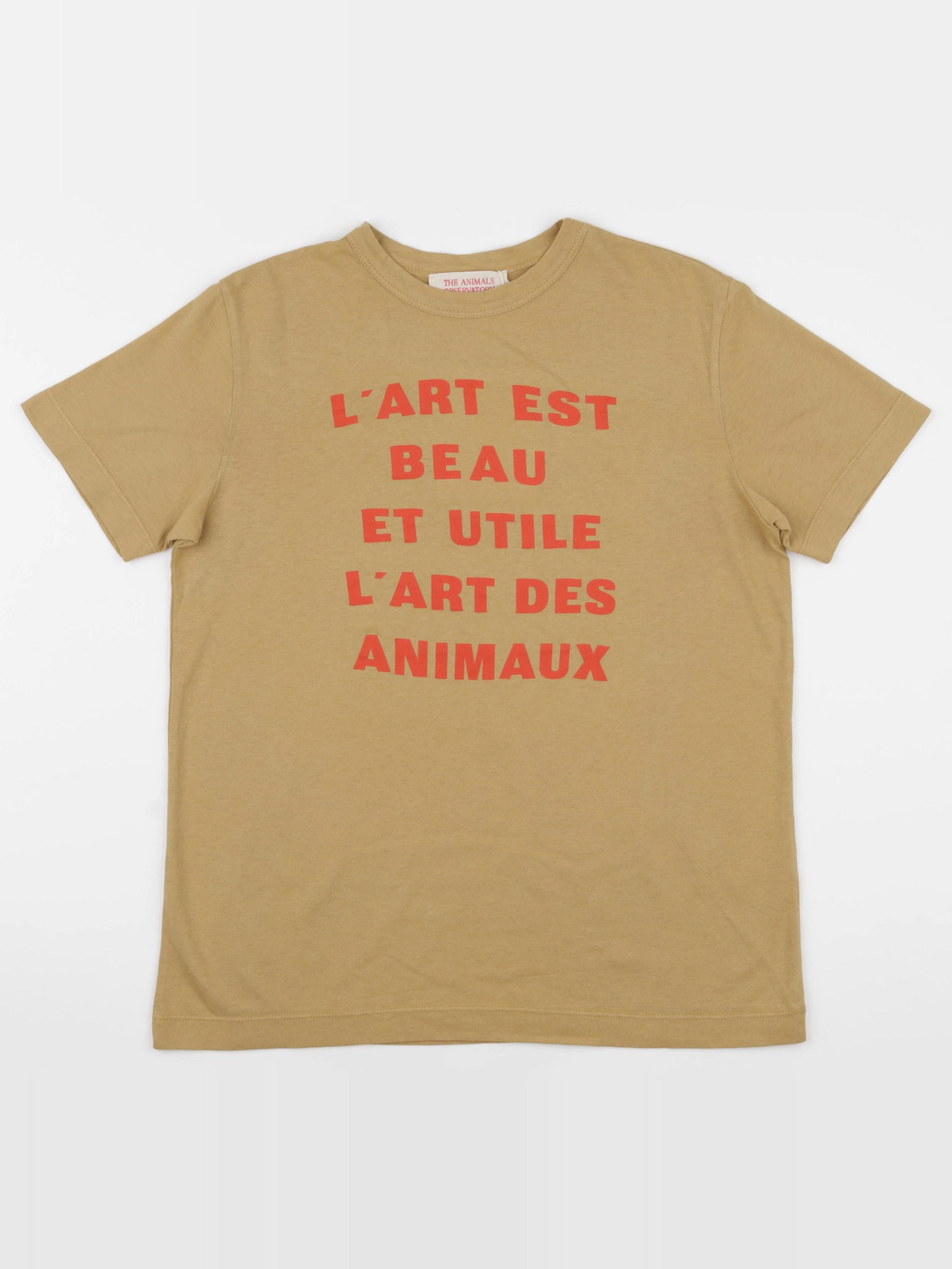 The animals observatory - tee-shirt marron - 8 ans