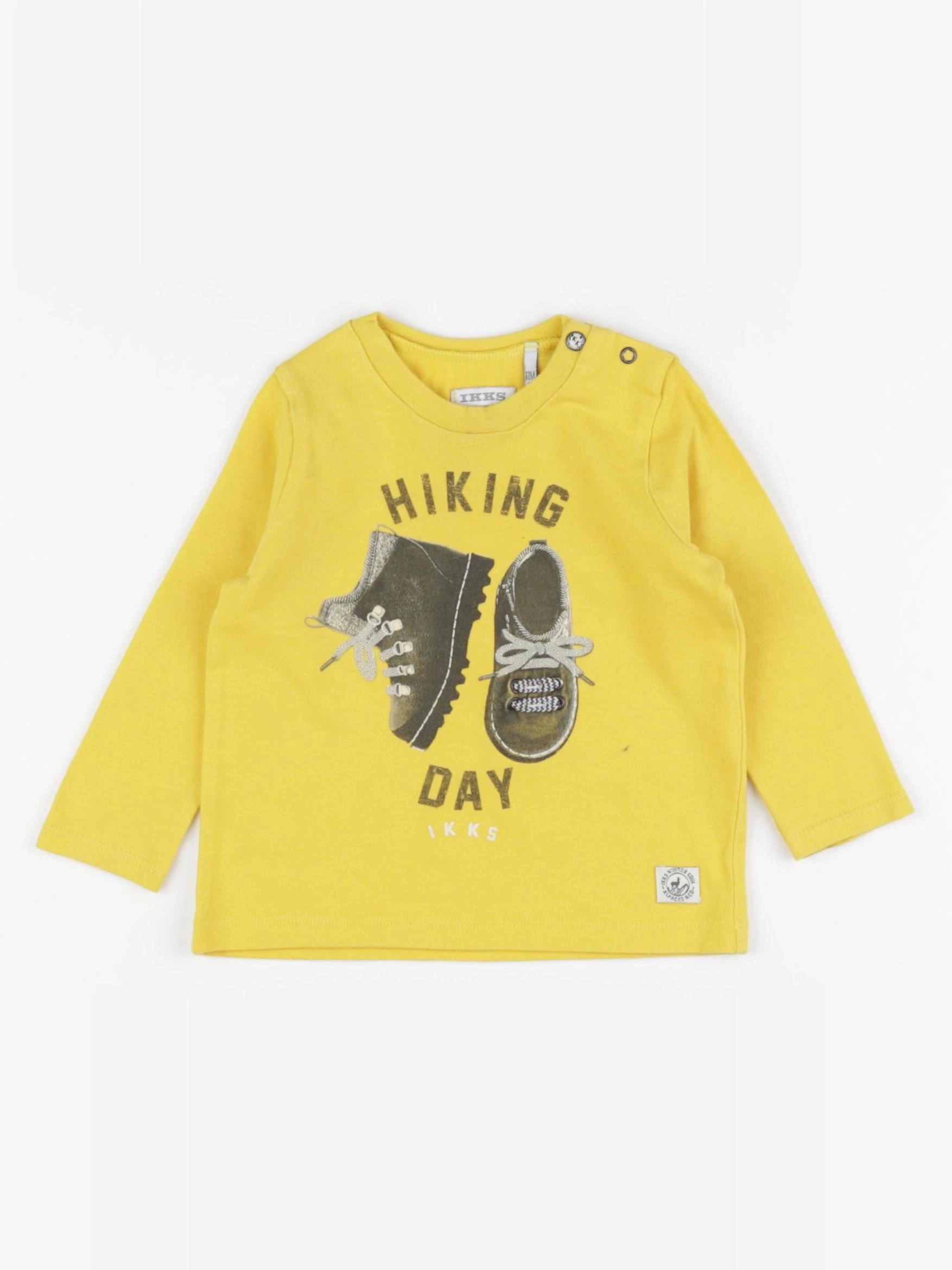 IKKS - tee-shirt jaune - 12 mois