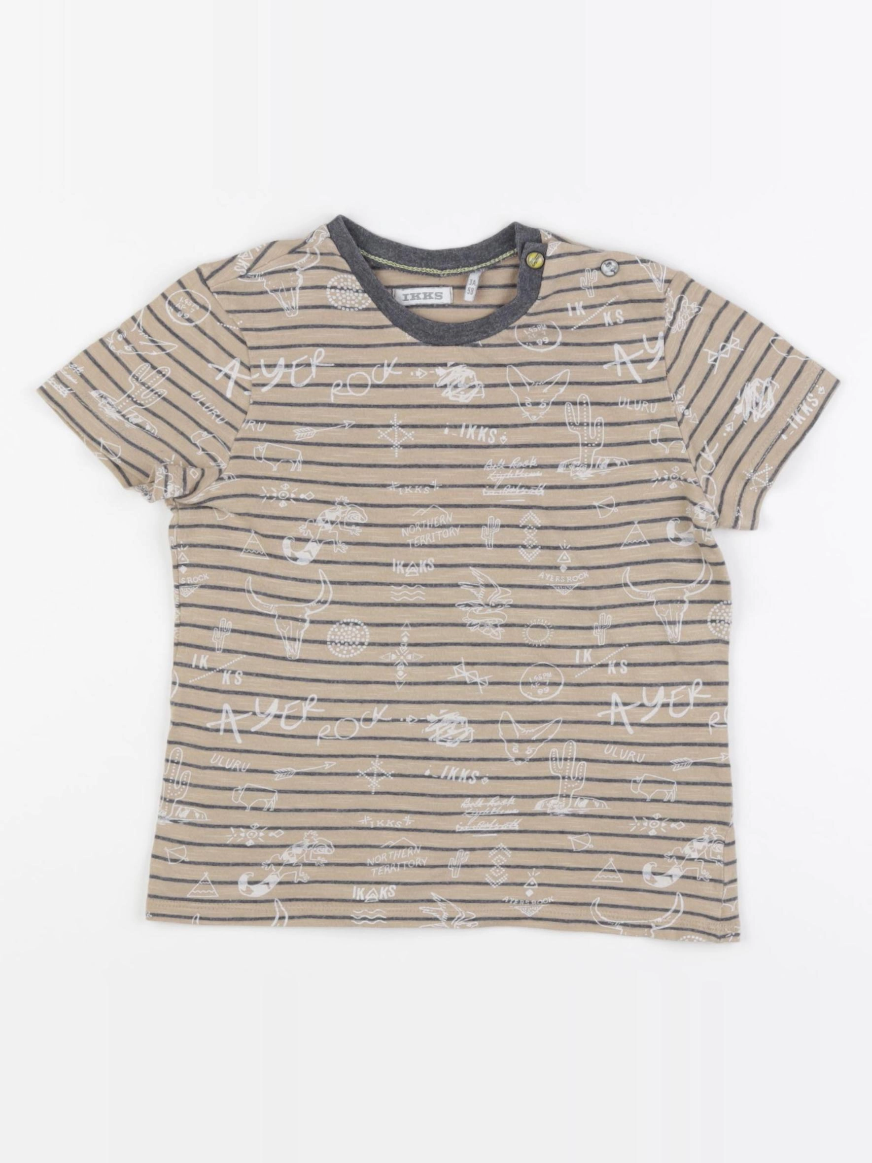 IKKS - tee-shirt marron - 3 ans