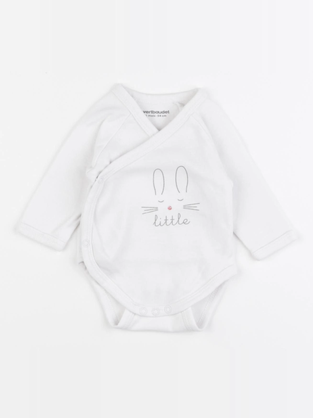 Vertbaudet - body blanc - 1 mois