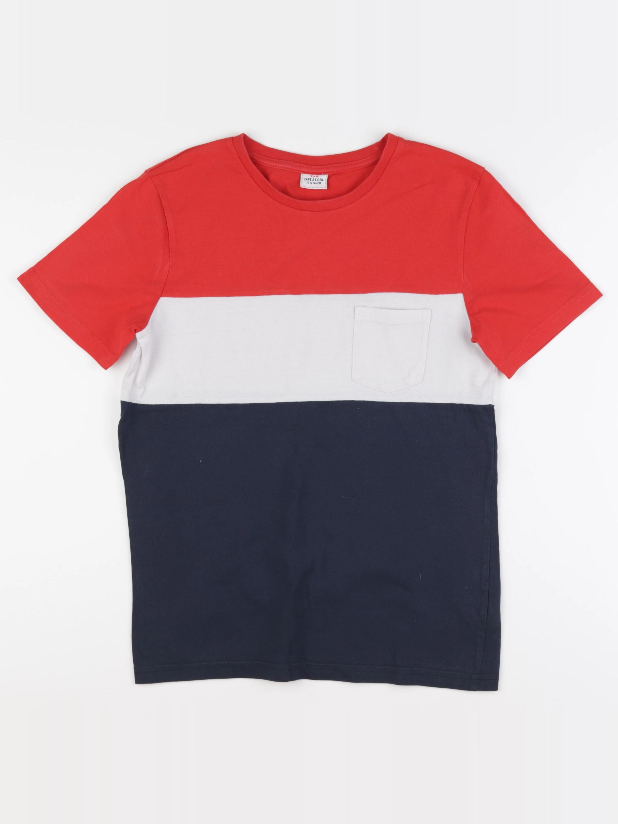 Tape à l'oeil - tee-shirt blanc, bleu, rouge - 14 ans