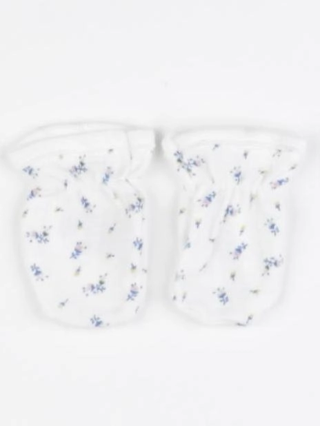 Petit Bateau - moufles blanc - 0/1 mois
