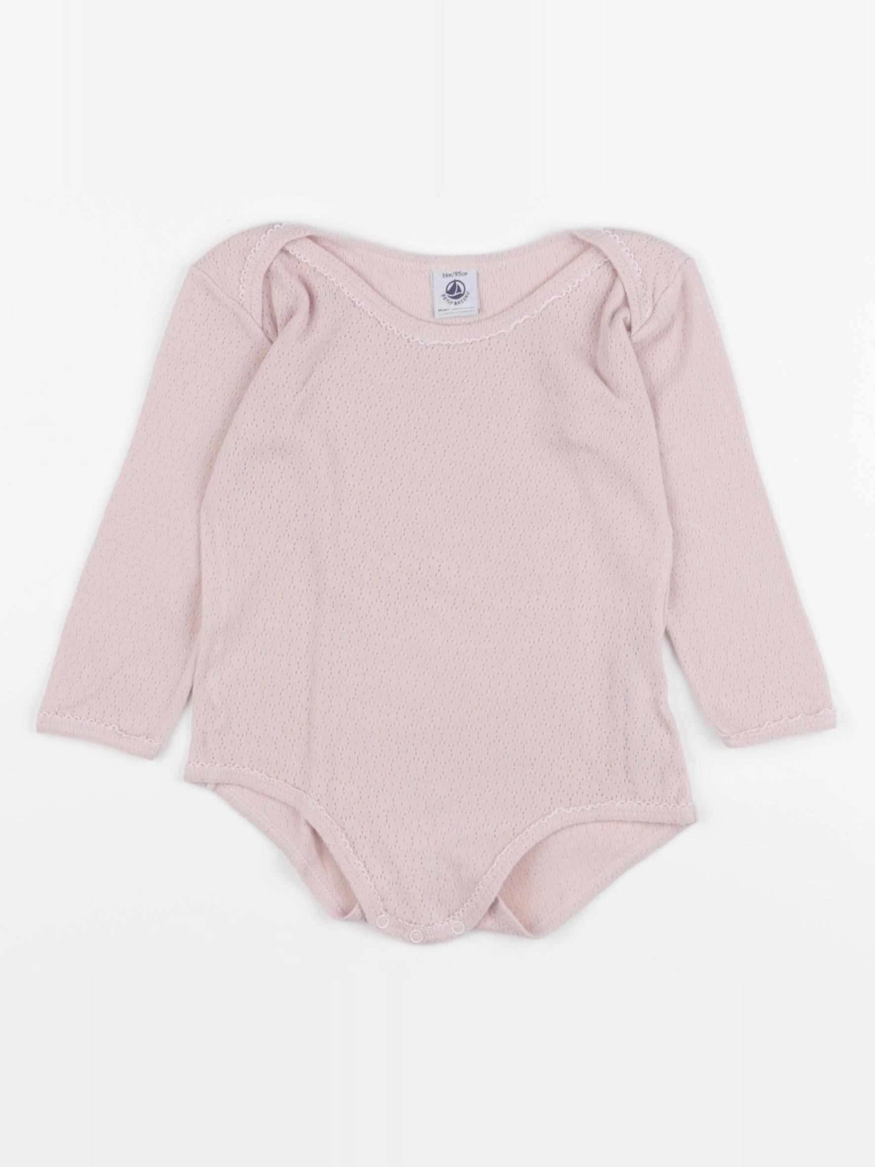 Petit Bateau - body rose - 36 mois