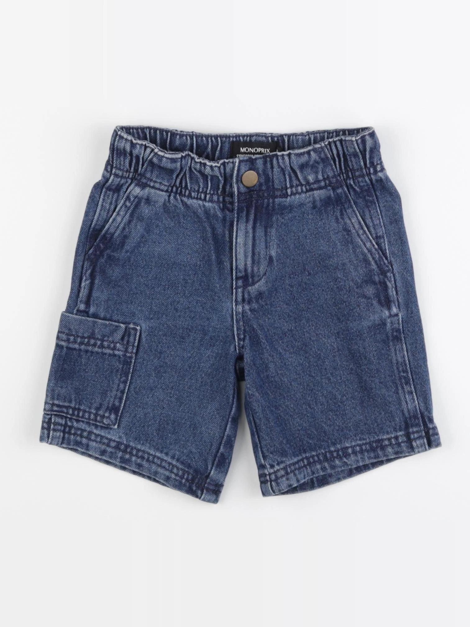 Monoprix - short bleu - 3 ans