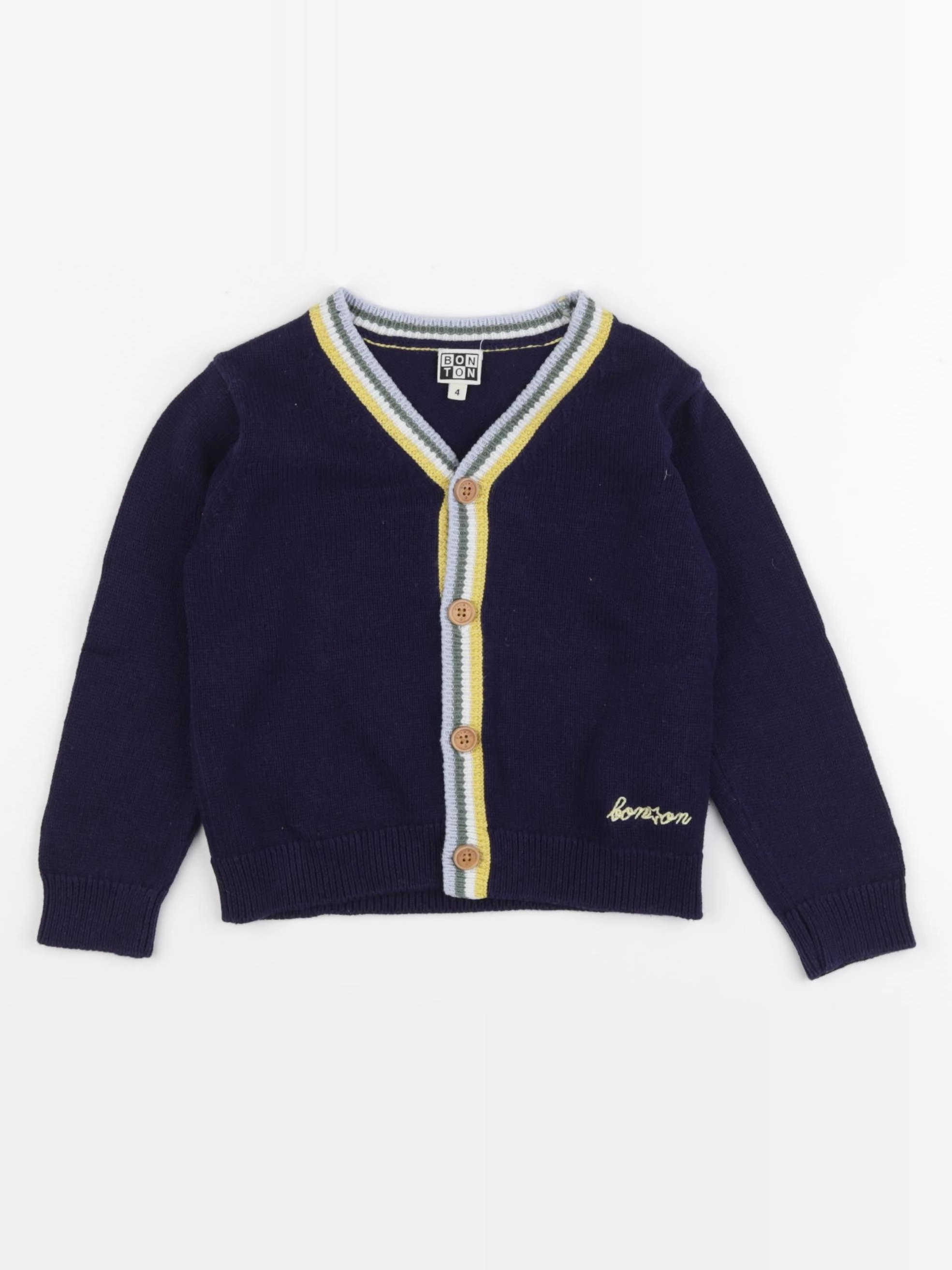 Bonton - gilet bleu - 4 ans
