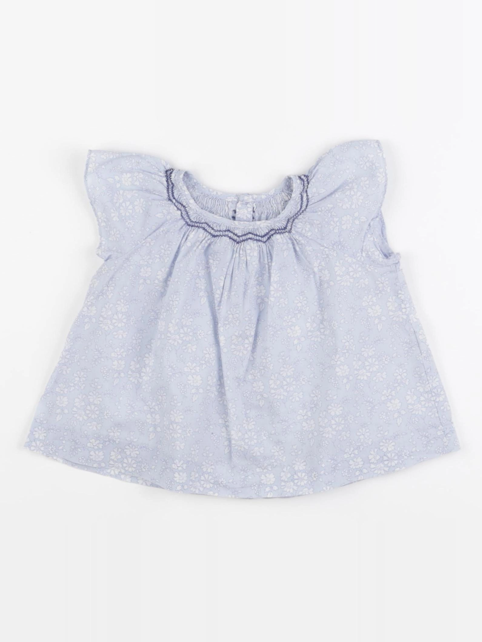 Jacadi - blouse bleu - 12 mois