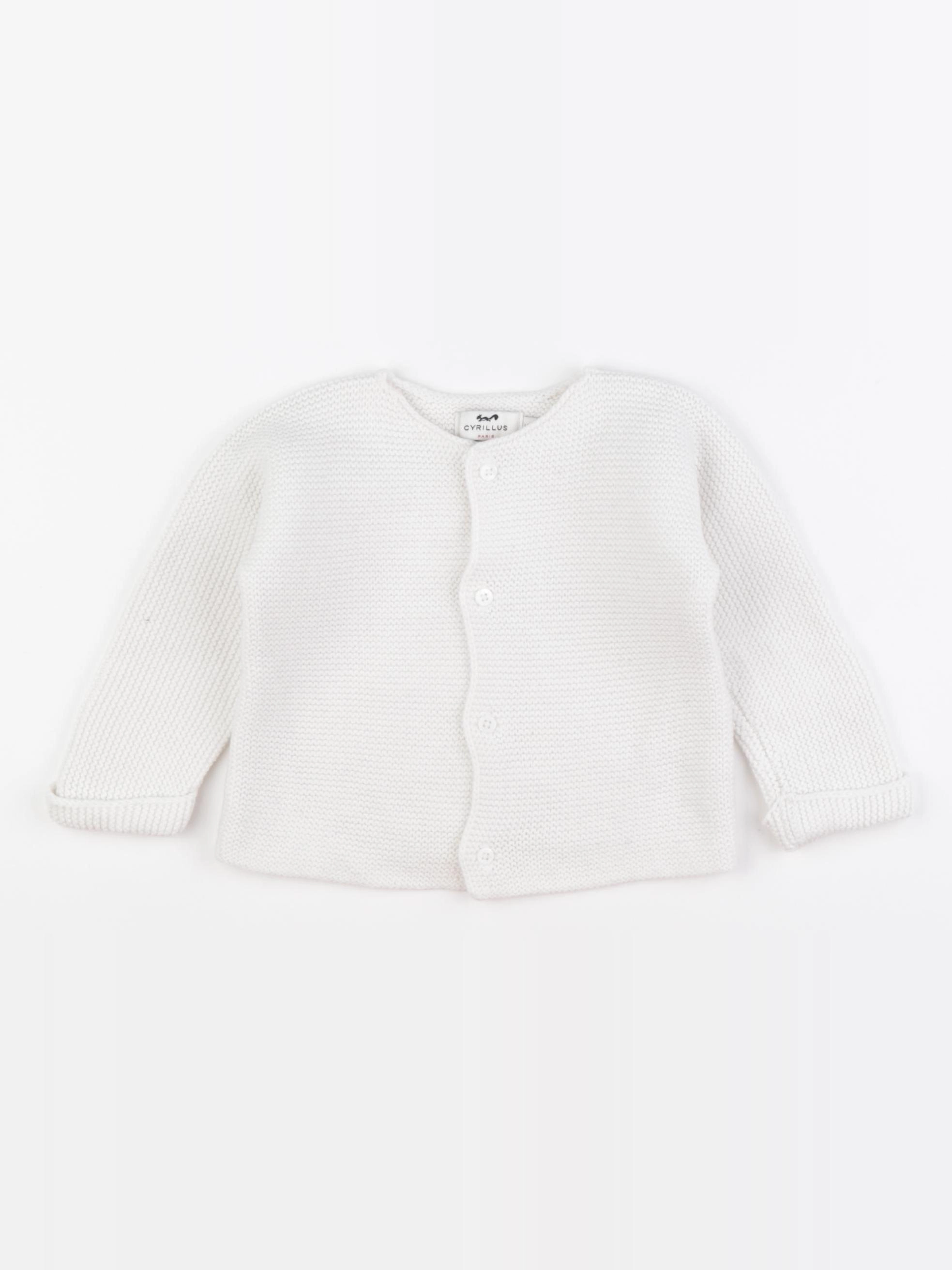Cyrillus - gilet blanc - 12 mois