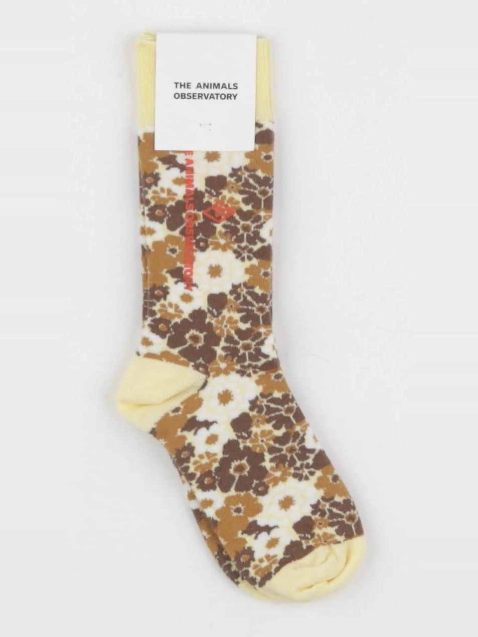 The animals observatory - chaussettes marron, jaune - 8/10 ans