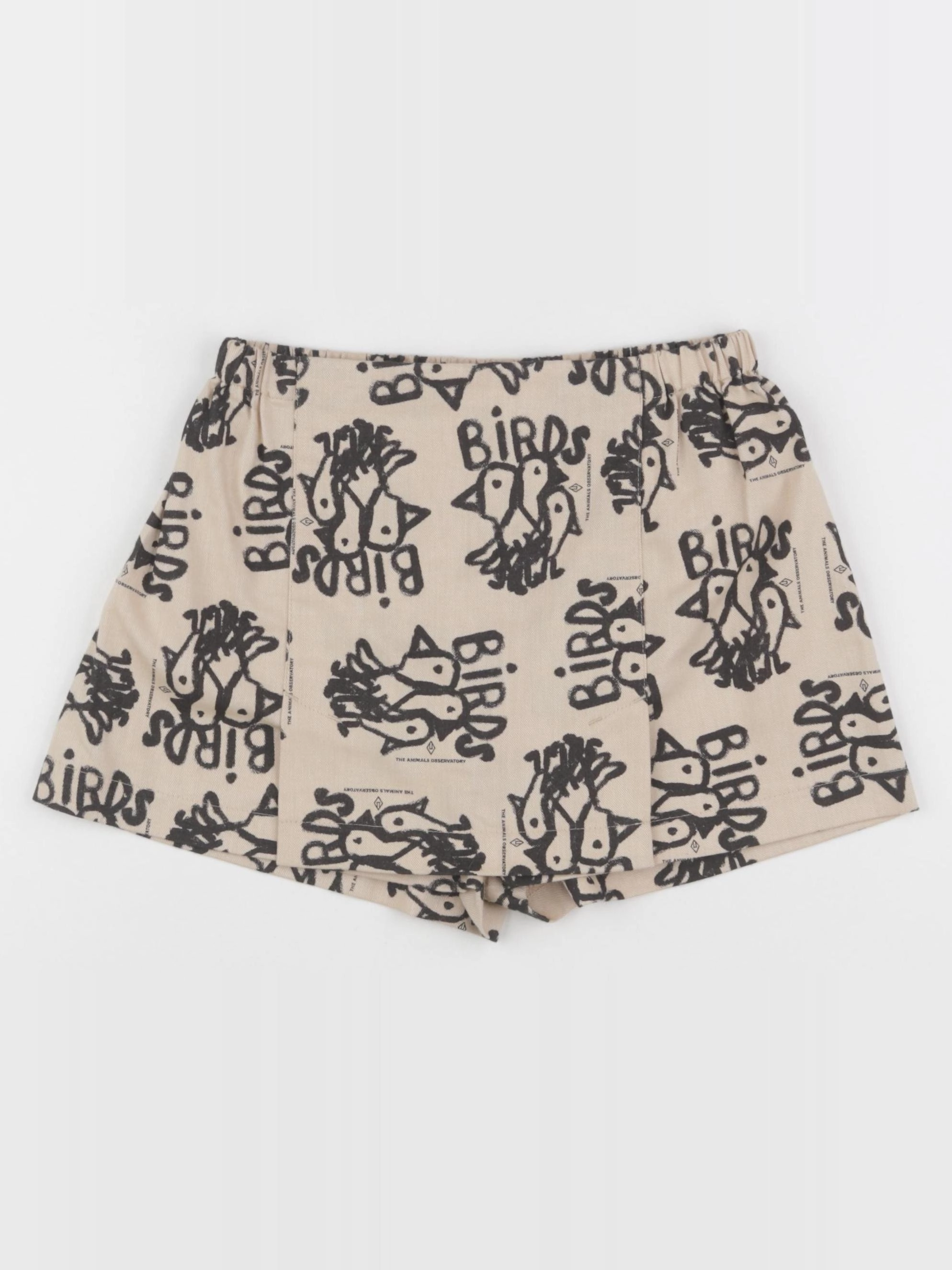 The animals observatory - jupe short beige, noir - 8 ans