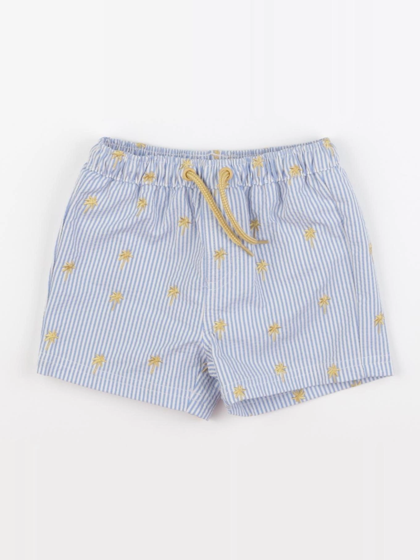 Vertbaudet - maillot de bain bleu, blanc, jaune - 18 mois