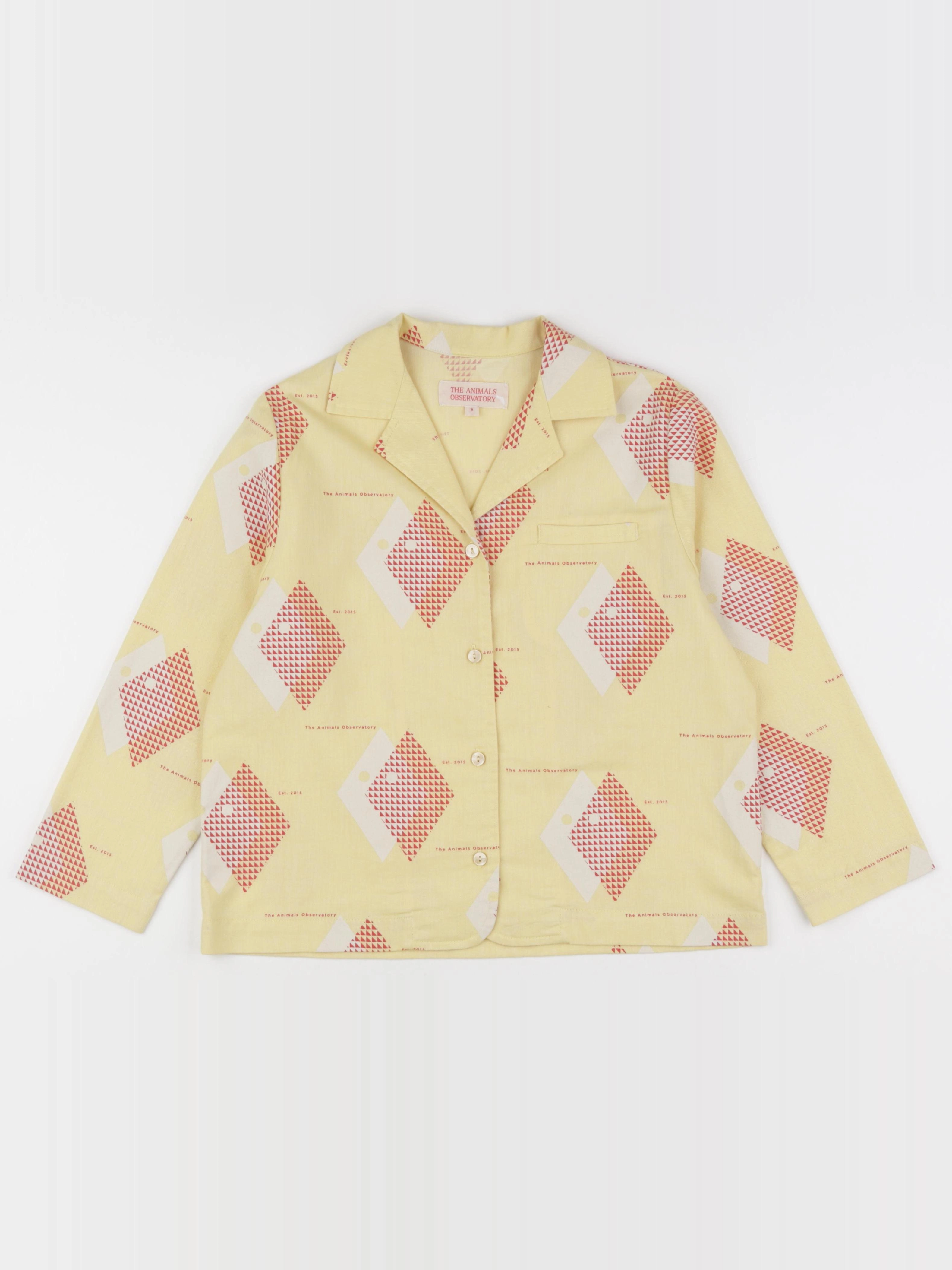 The animals observatory - chemise jaune, rouge - 8 ans