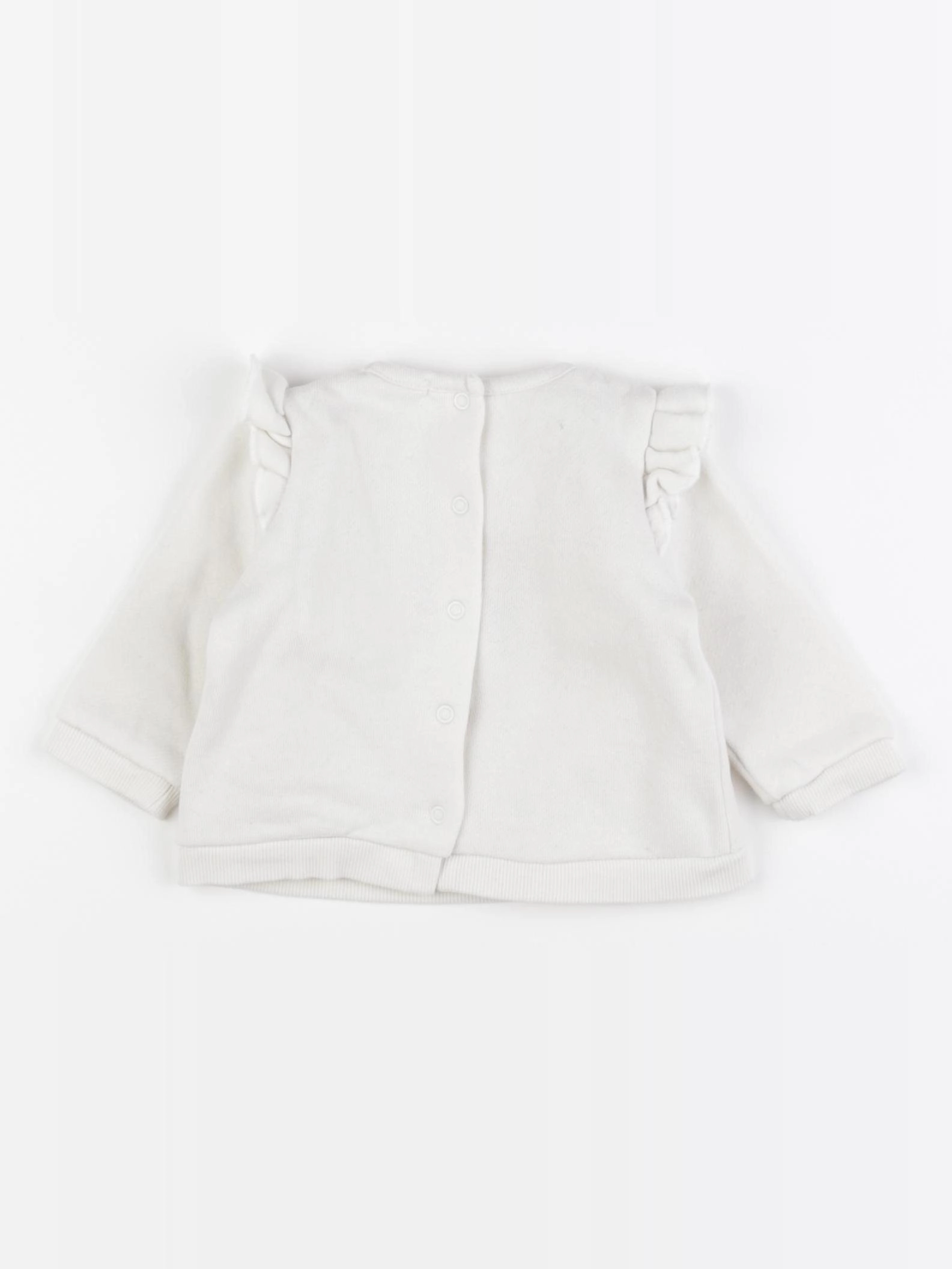 Vertbaudet - sweat blanc - 3 mois